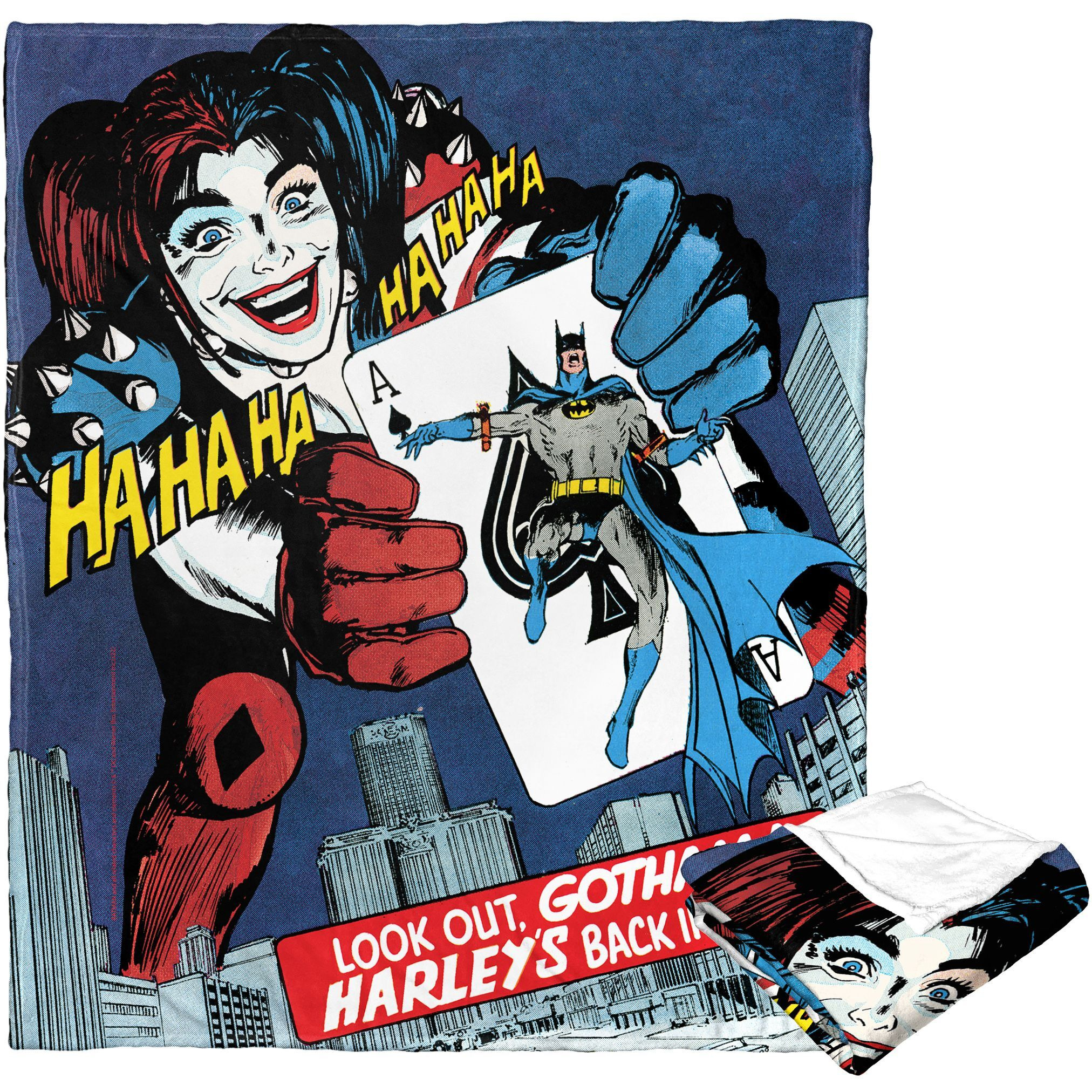 Dc comics Batman Silk Touch Throw Blanket, 50 x 60, Harley is Back(D0102H21Q7g)