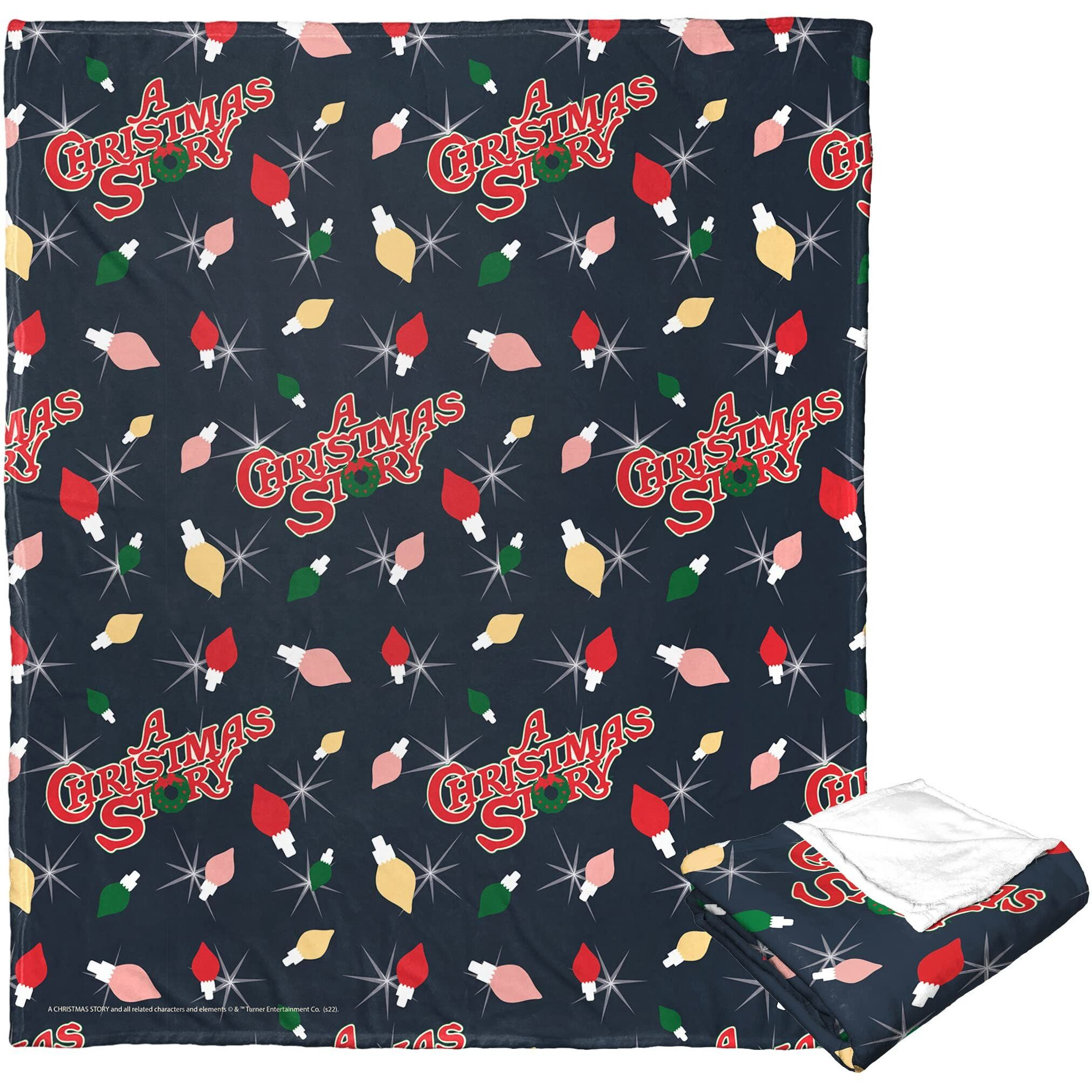 A christmas Story Silk Touch Throw Blanket, 50 x 60, Lit Up Pattern(D0102H21LBY)