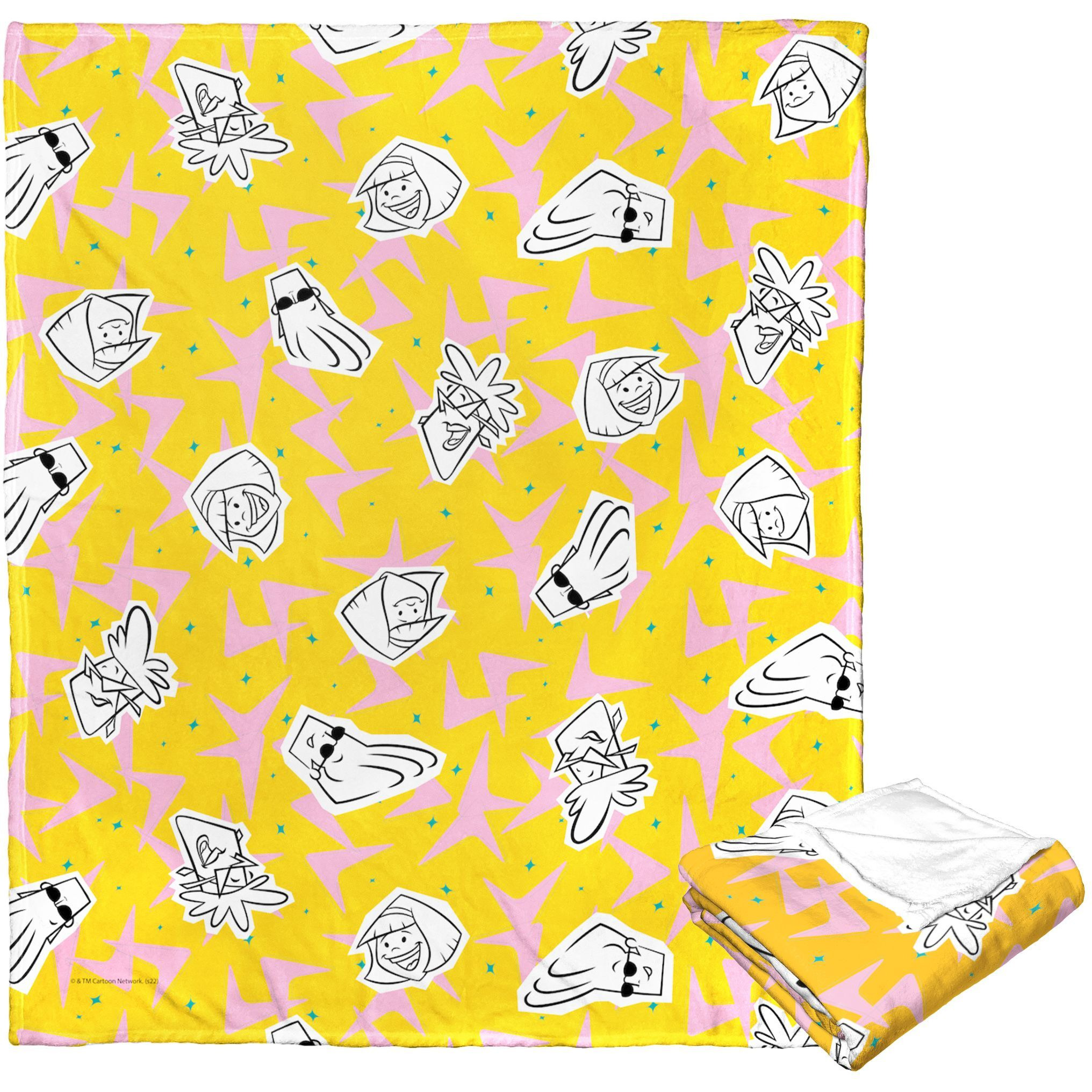 cartoon Networks Johnny Bravo Silk Touch Throw Blanket, 50 x 60, Johnny and Friends(D0102H21QBA)
