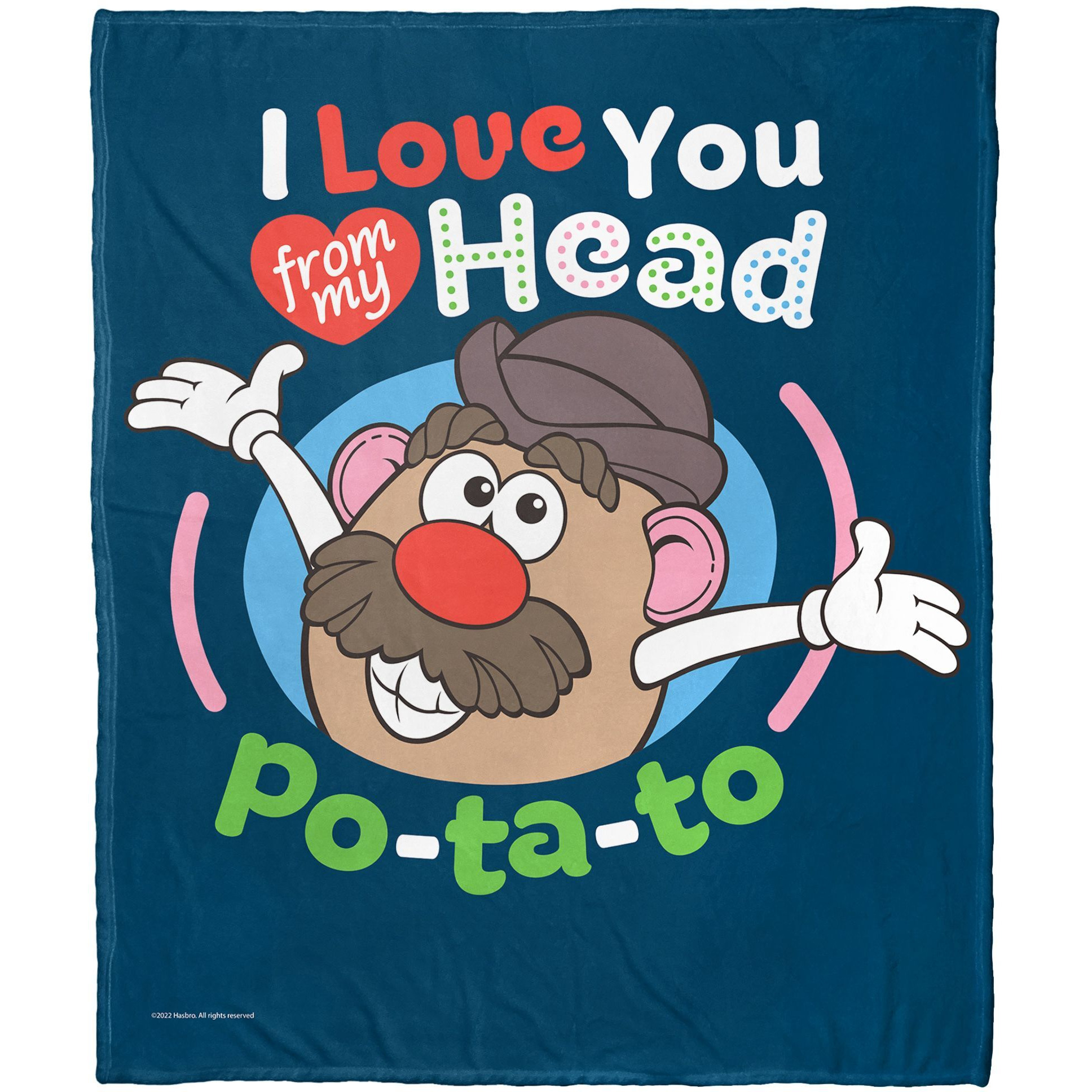 Hasbro Potato Head Silk Touch Throw Blanket, 50 x 60, Head to Po-ta-toe(D0102H21QFW)