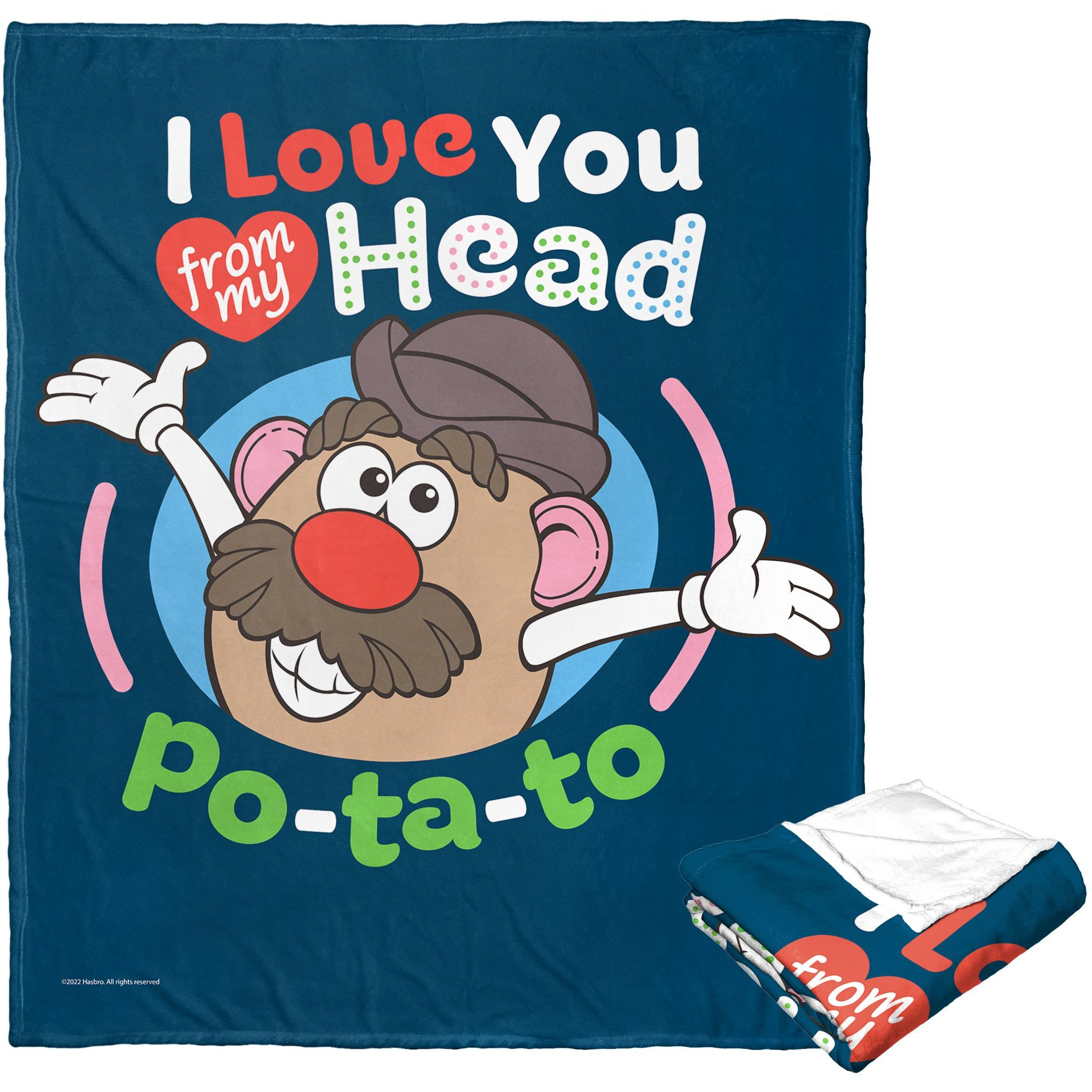 Hasbro Potato Head Silk Touch Throw Blanket, 50 x 60, Head to Po-ta-toe(D0102H21QFW)