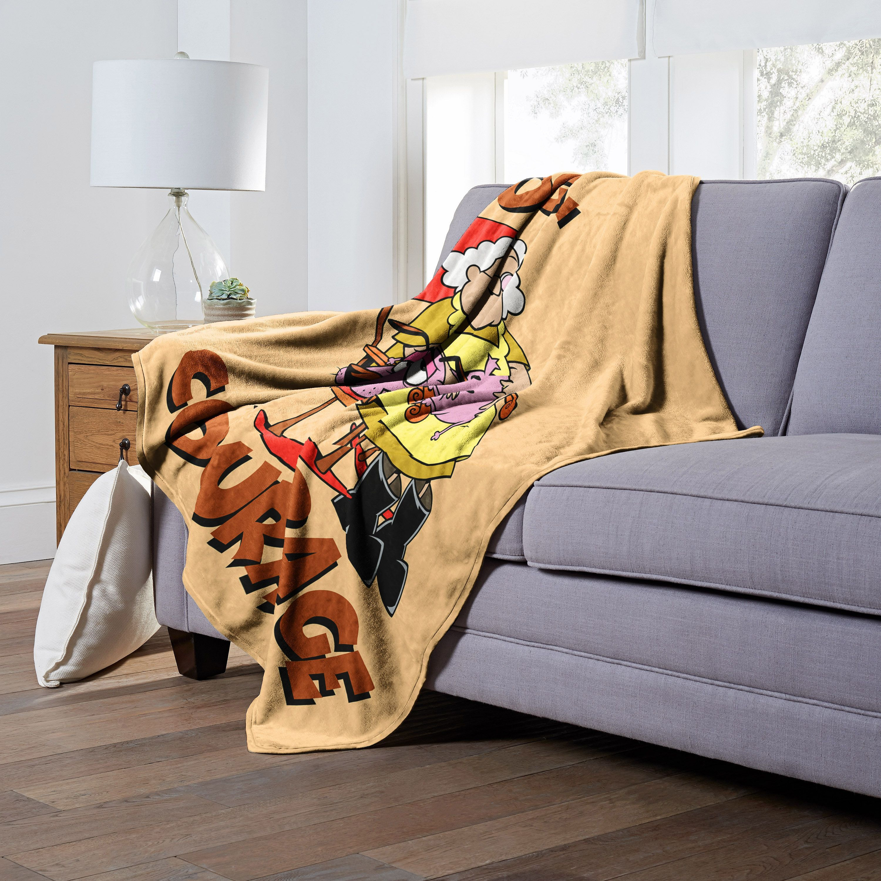 cartoon Networks courage the cowardly Dog Silk Touch Throw Blanket, 50 x 60, good Dog courage(D0102H21QcU)