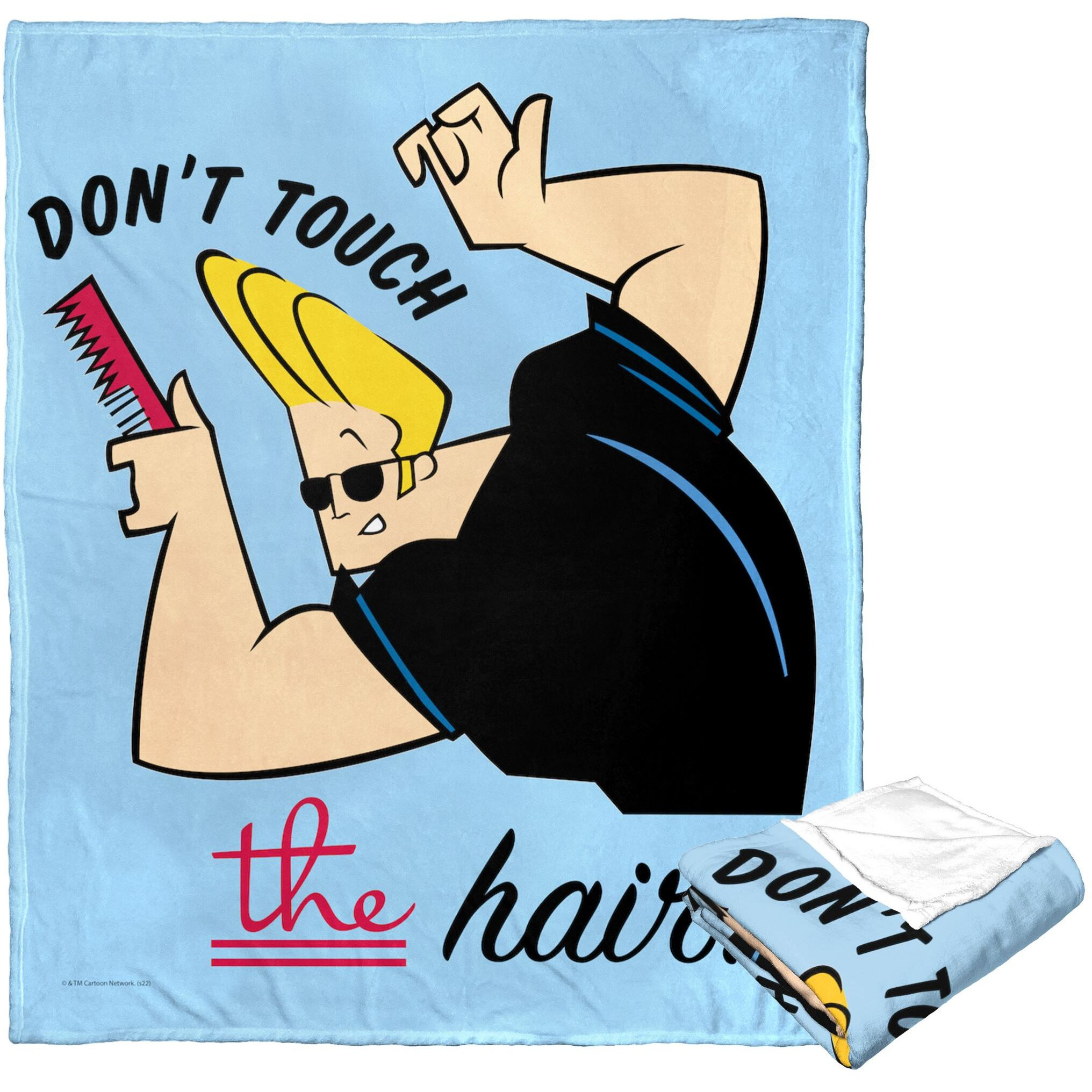 cartoon Networks Johnny Bravo Silk Touch Throw Blanket, 50 x 60, Dont Touch the Hair(D0102H21QJ7)