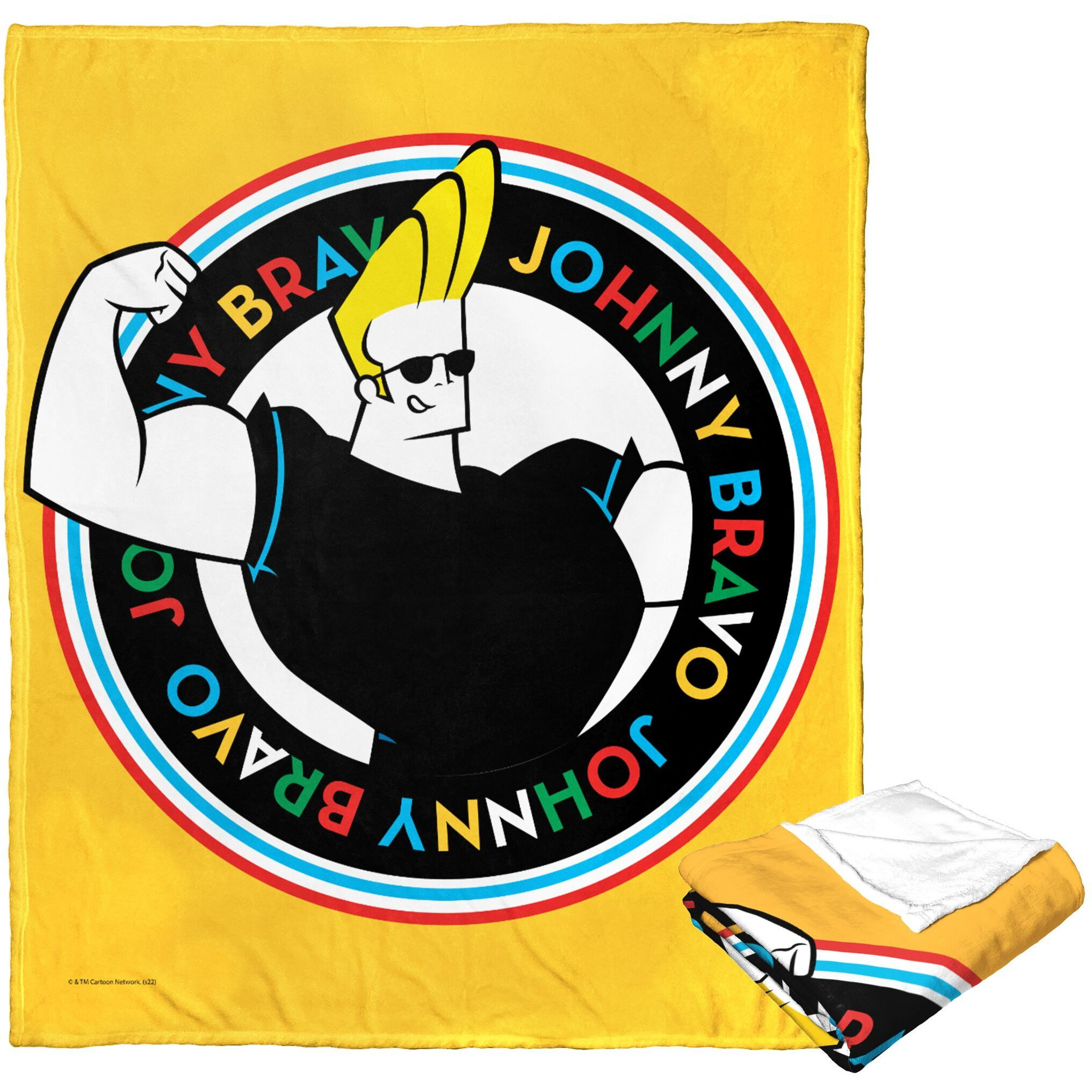 cartoon Networks Johnny Bravo Silk Touch Throw Blanket, 50 x 60, Johnny Bravo(D0102H21QYY)