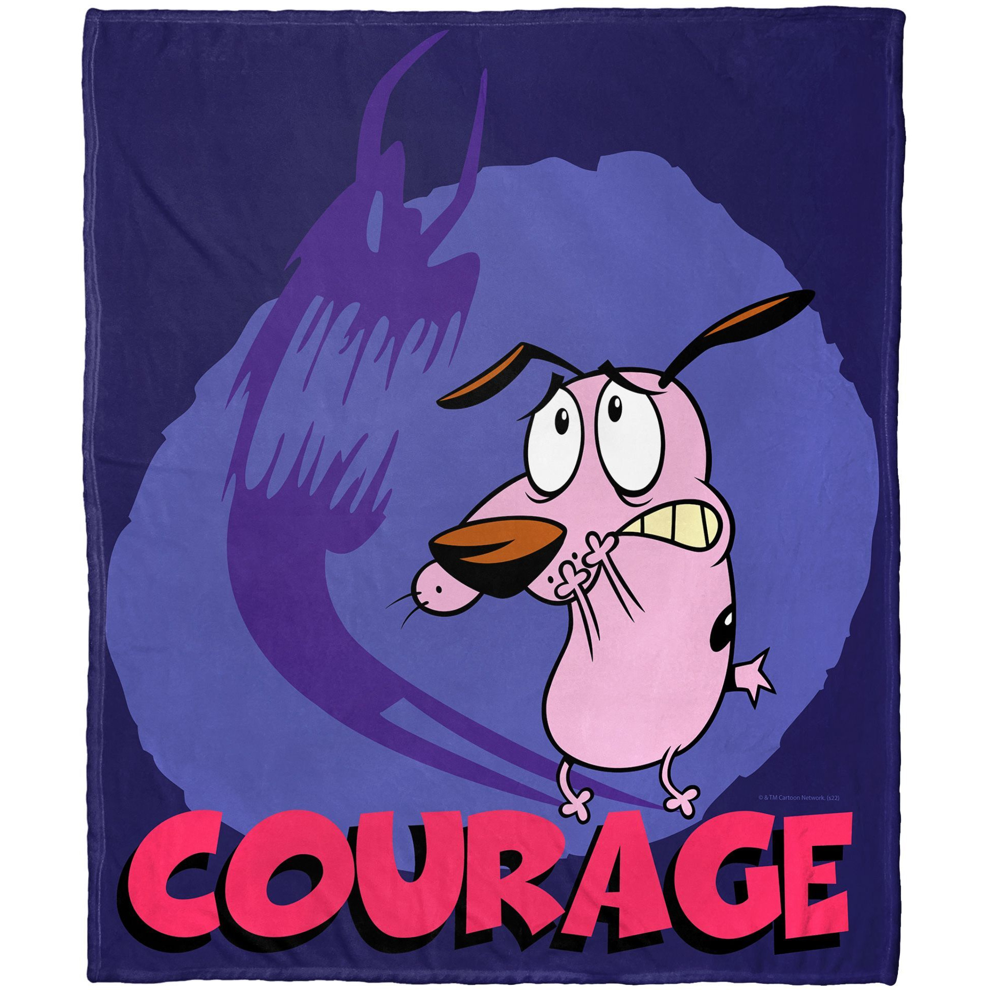 cartoon Networks courage the cowardly Dog Silk Touch Throw Blanket, 50 x 60, Face Your Fears(D0102H21QBV)