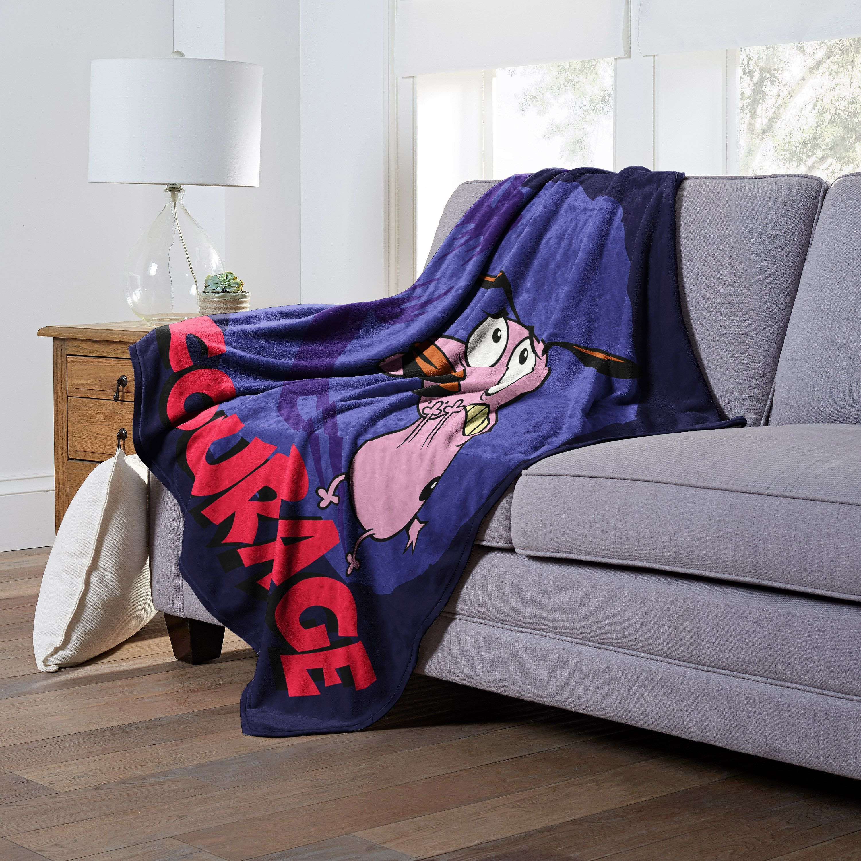cartoon Networks courage the cowardly Dog Silk Touch Throw Blanket, 50 x 60, Face Your Fears(D0102H21QBV)
