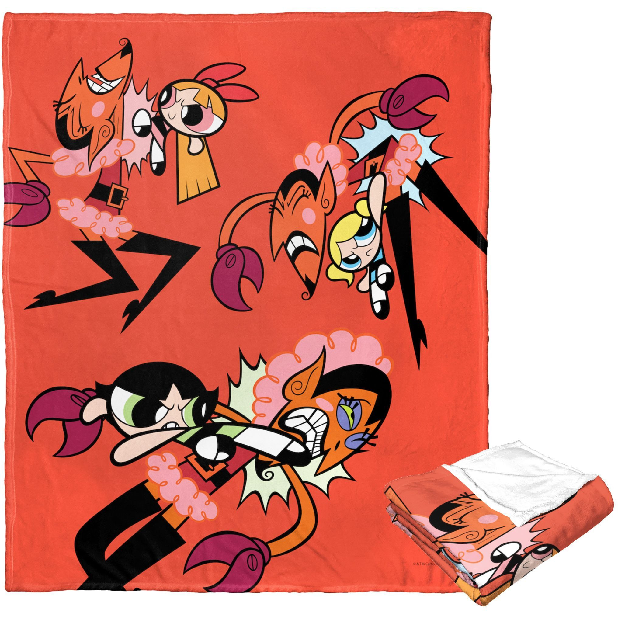 cartoon Networks Powerpuff girls Silk Touch Throw Blanket, 50 x 60, get Him(D0102H21Q3g)