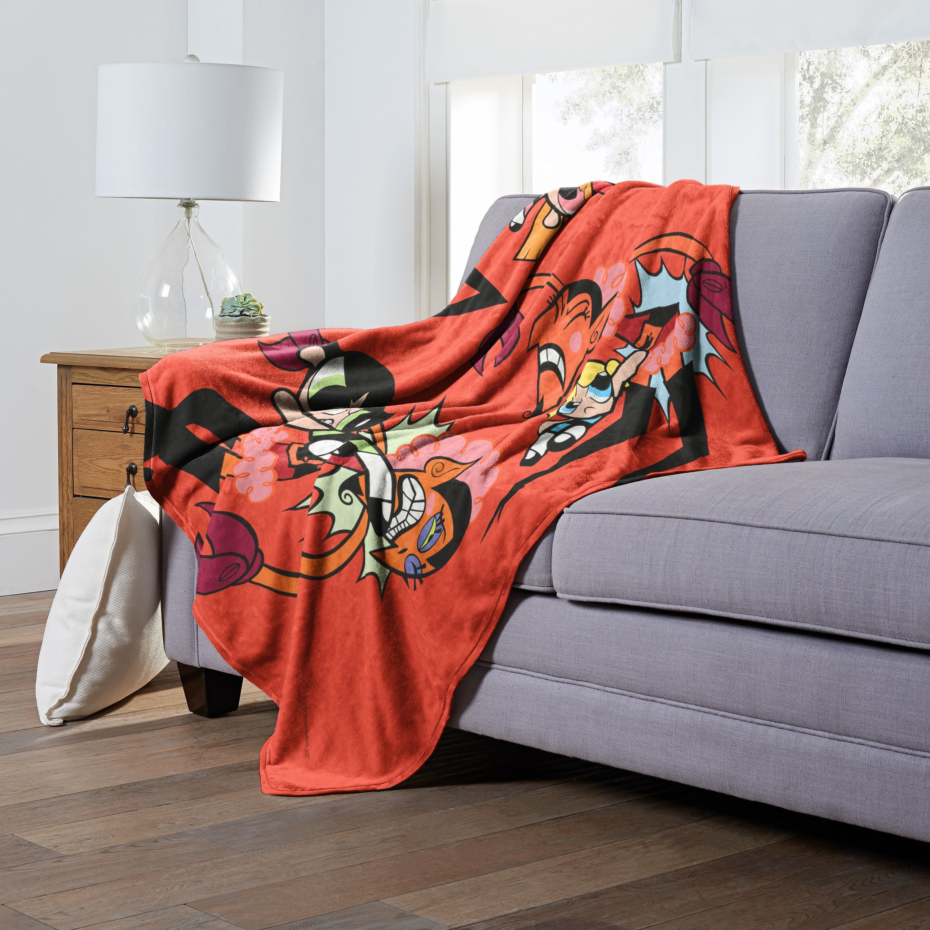 cartoon Networks Powerpuff girls Silk Touch Throw Blanket, 50 x 60, get Him(D0102H21Q3g)