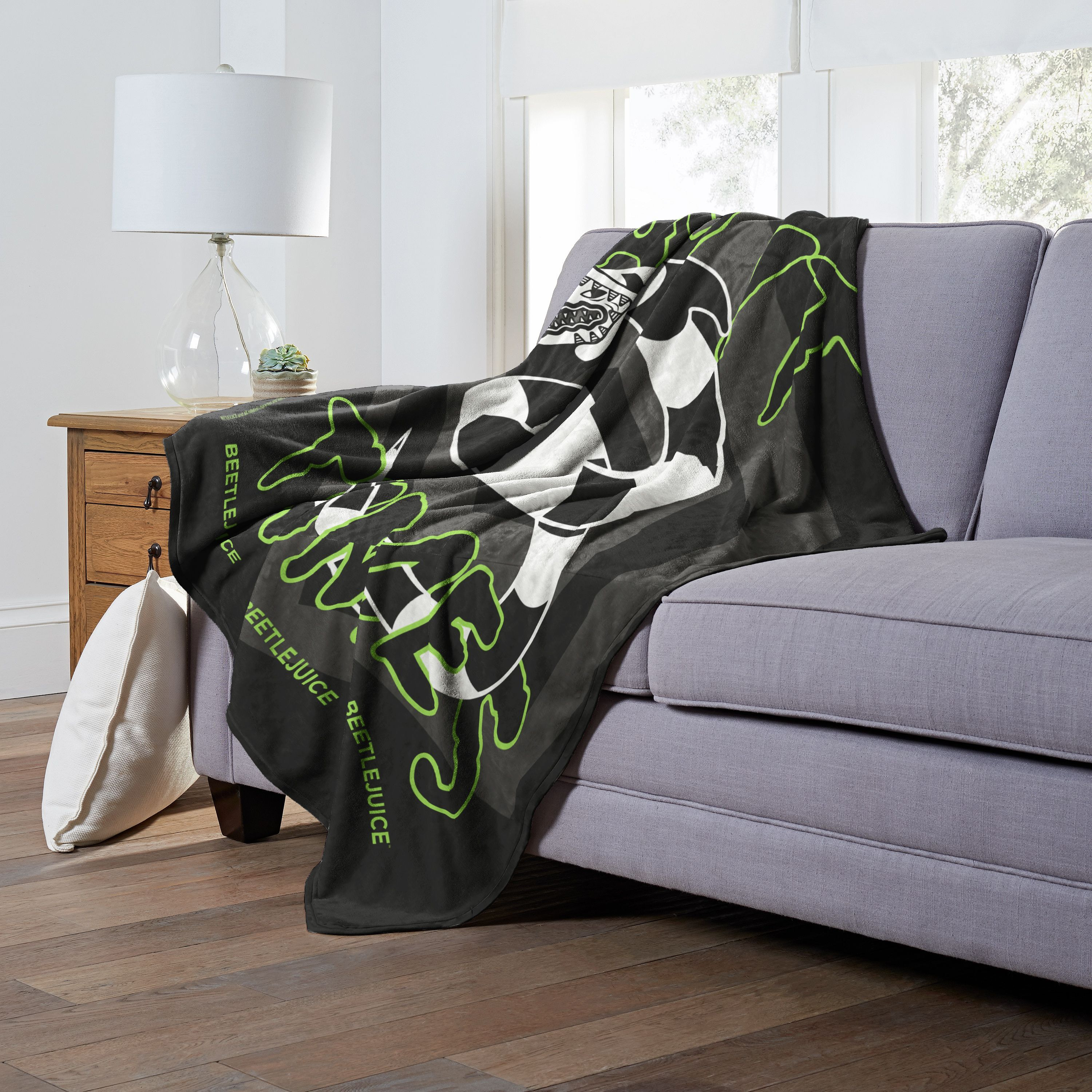 Beetlejuice Silk Touch Throw Blanket, 50 x 60, Say it Three Times(D0102H21gUV)