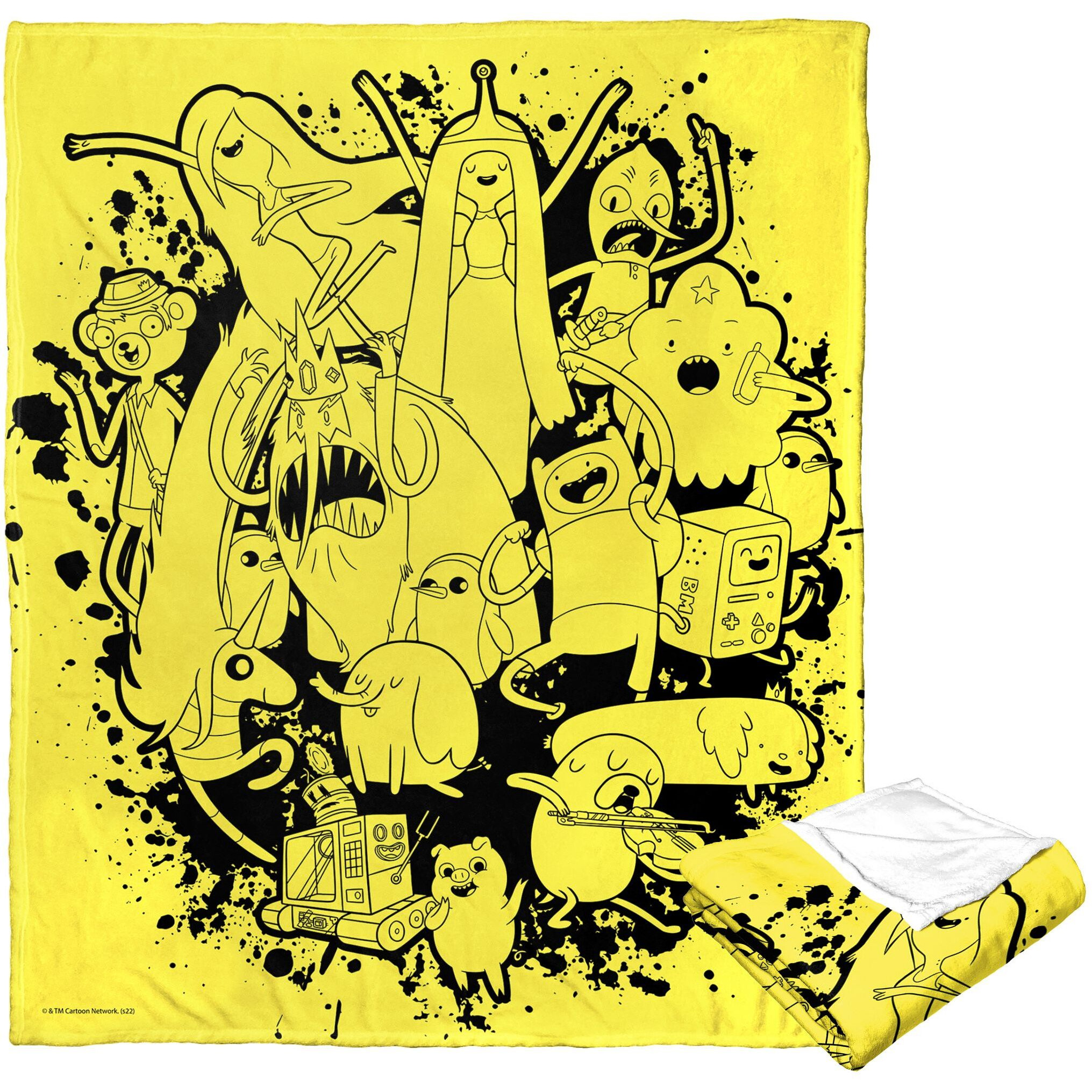 Adventure Time Silk Touch Throw Blanket, 50 x 60, Inked Friends(D0102H21QSY)