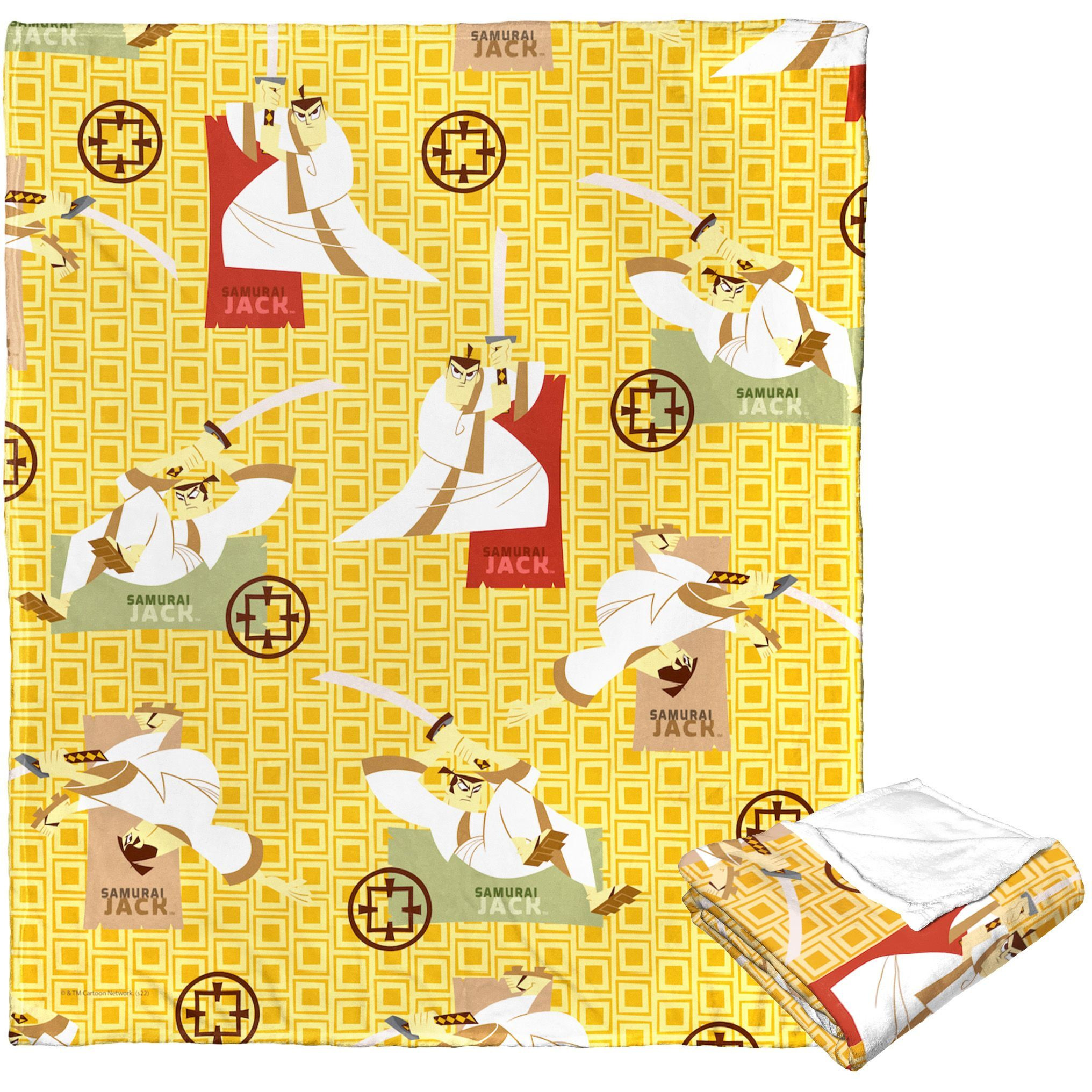 cartoon Networks Samurai Jack Silk Touch Throw Blanket, 50 x 60, Fighting Jack(D0102H21Q4U)