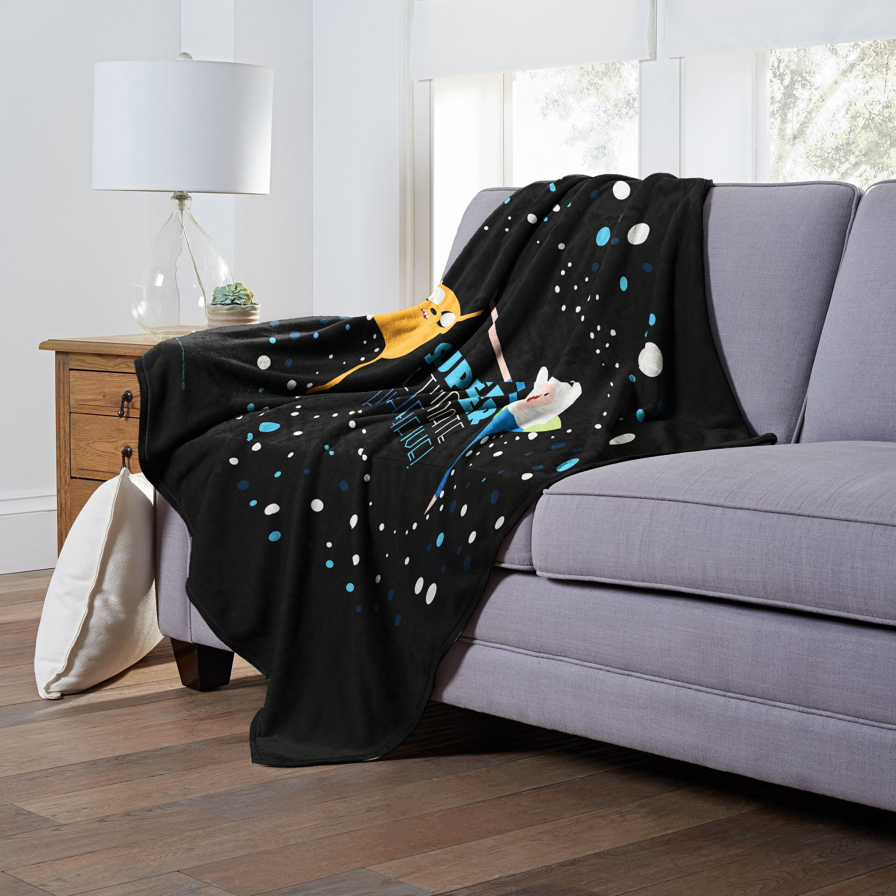 Adventure Time Silk Touch Throw Blanket, 50 x 60, Super Ultimate High Five(D0102H21QIU)