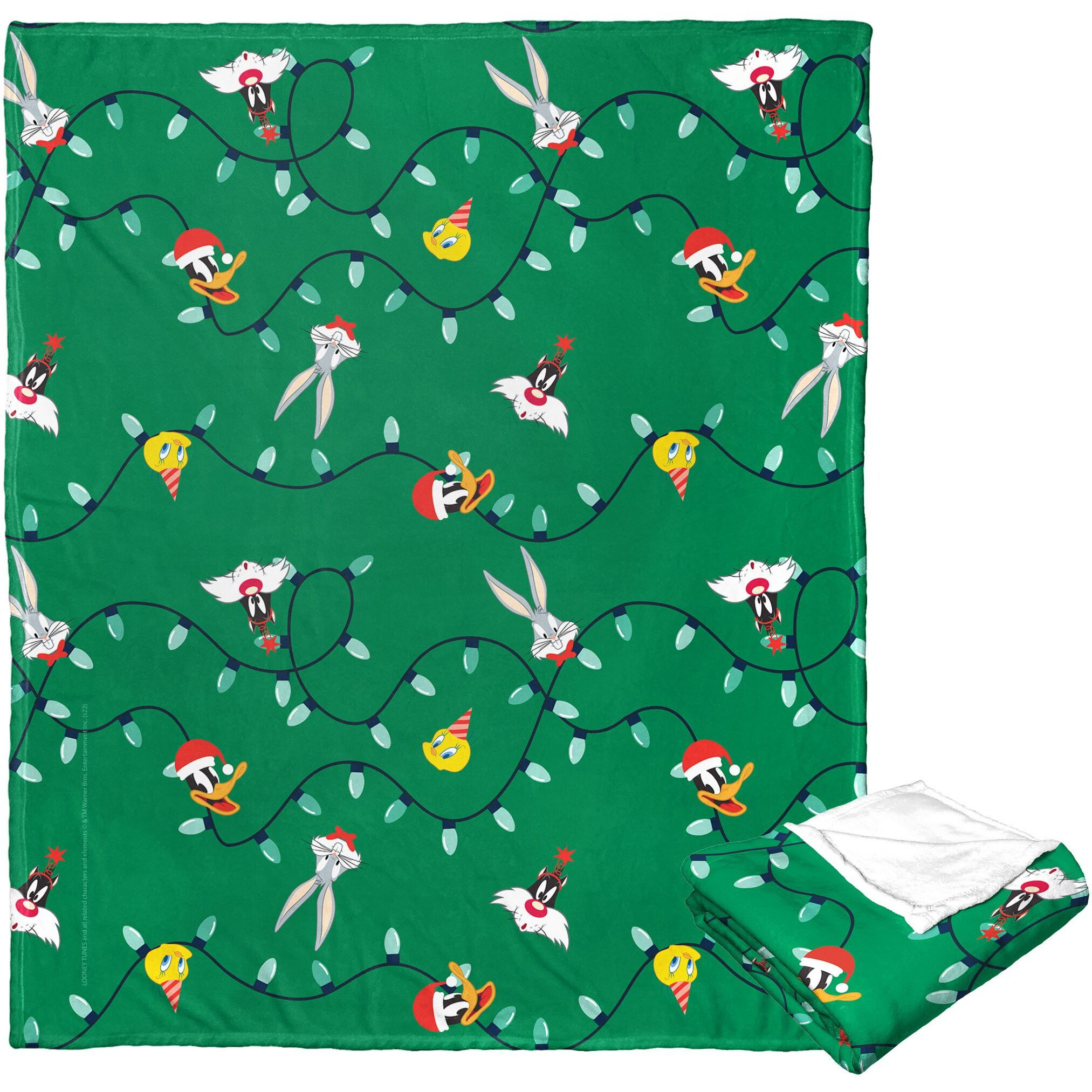 Warner Bros Looney Tunes Silk Touch Throw Blanket, 50 x 60, Looney Lights(D0102H21QUg)