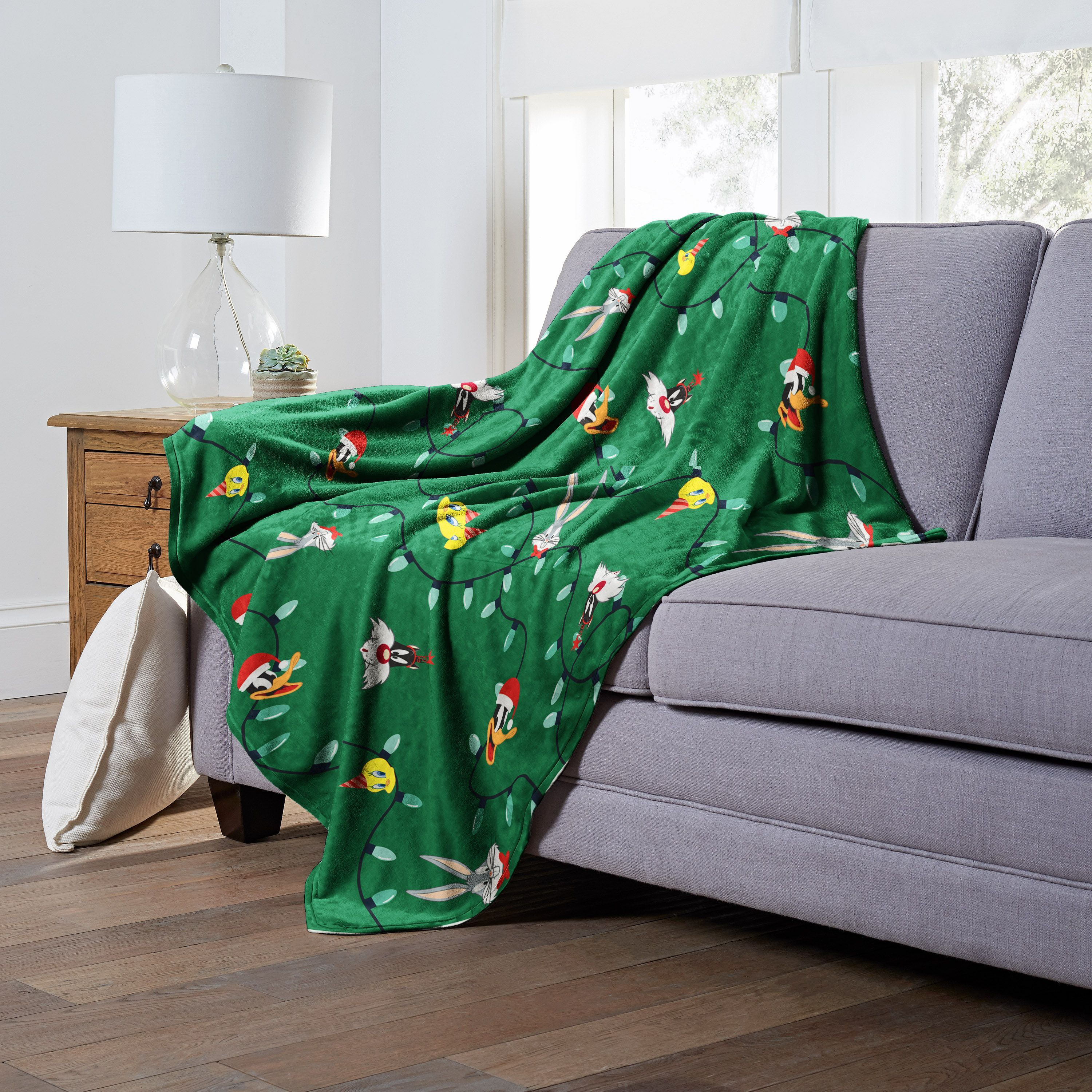 Warner Bros Looney Tunes Silk Touch Throw Blanket, 50 x 60, Looney Lights(D0102H21QUg)