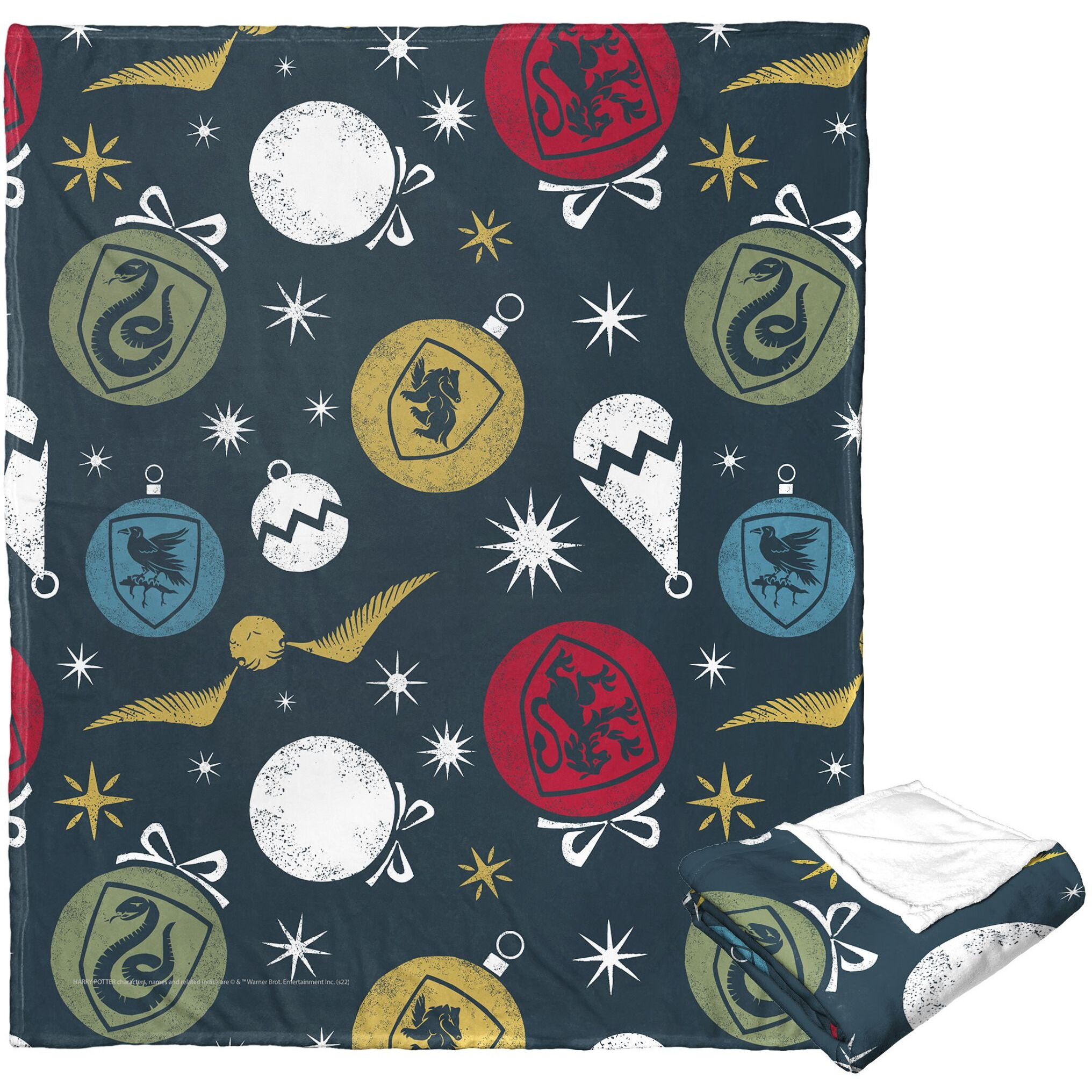 Harry Potter Silk Touch Throw Blanket, 50 x 60, House Ornaments(D0102H21LKW)