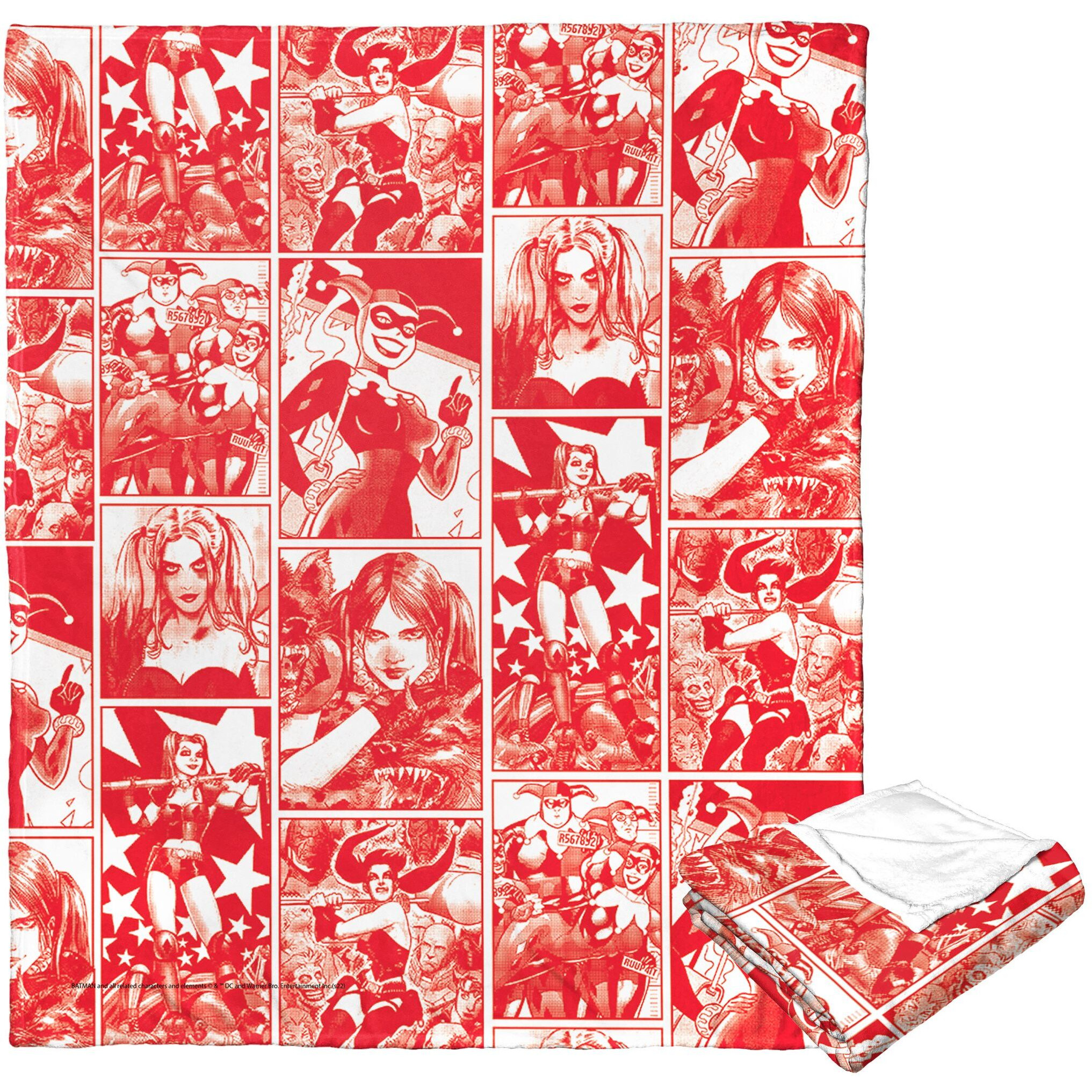 Dc comics Batman Silk Touch Throw Blanket, 50 x 60, Harley collage(D0102H21Q7Y)