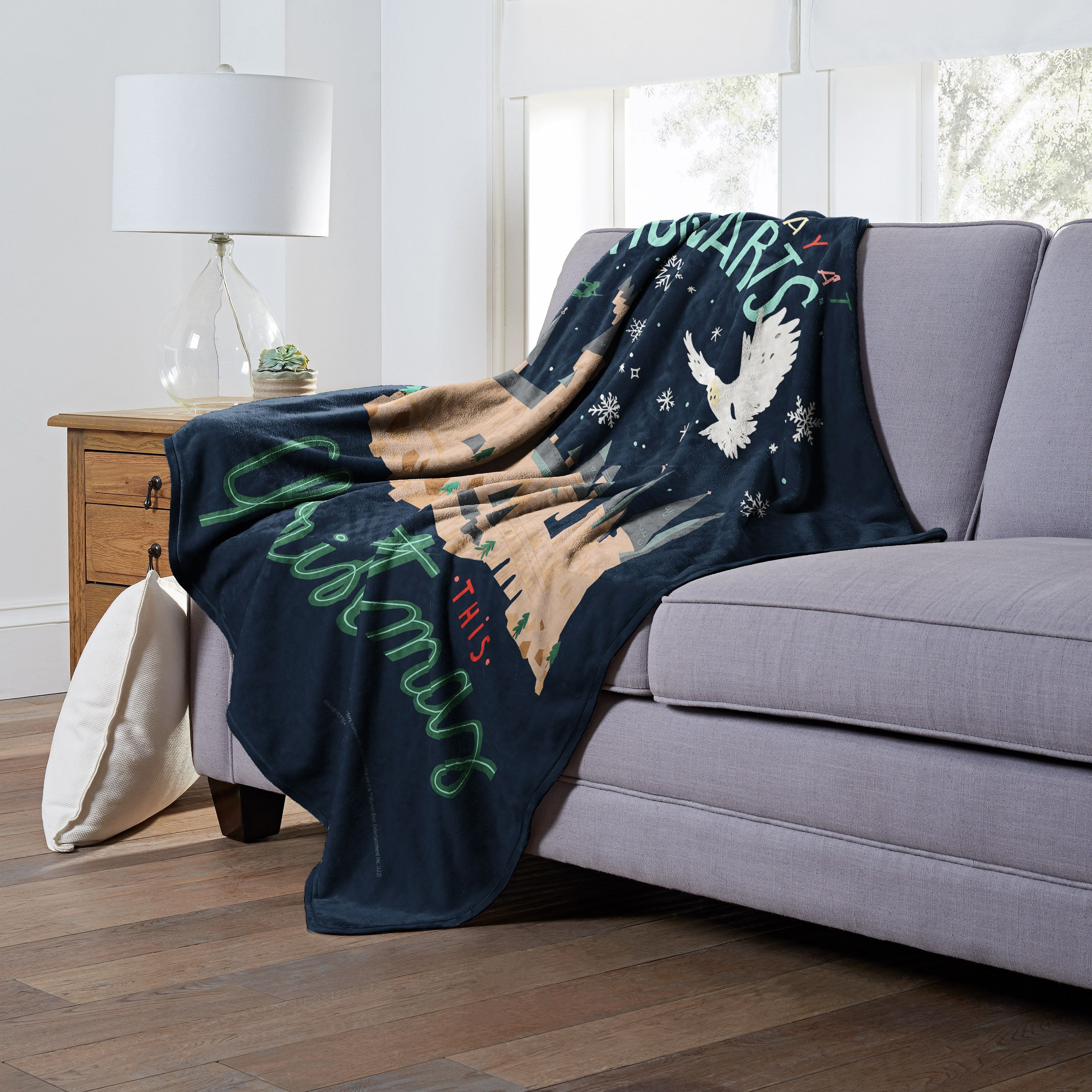 Harry Potter Silk Touch Throw Blanket, 50 x 60, Rather Stay at Hogwarts(D0102H21LNg)