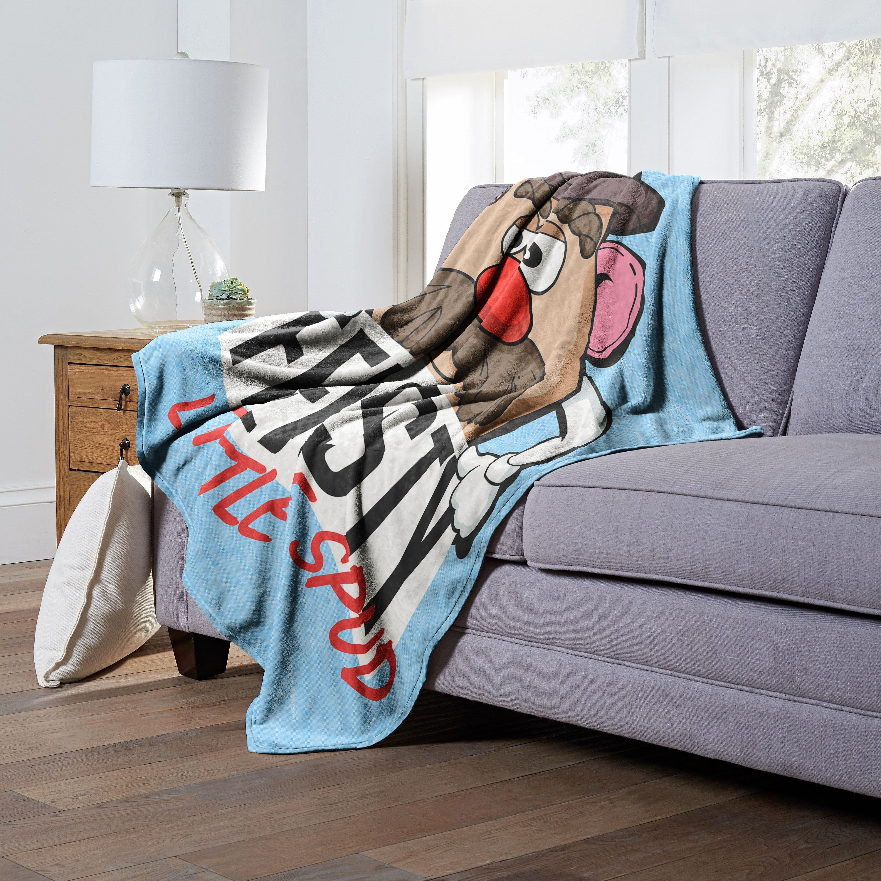 Hasbro Potato Head Silk Touch Throw Blanket, 50 x 60, Feisty Little Spud(D0102H21LcA)