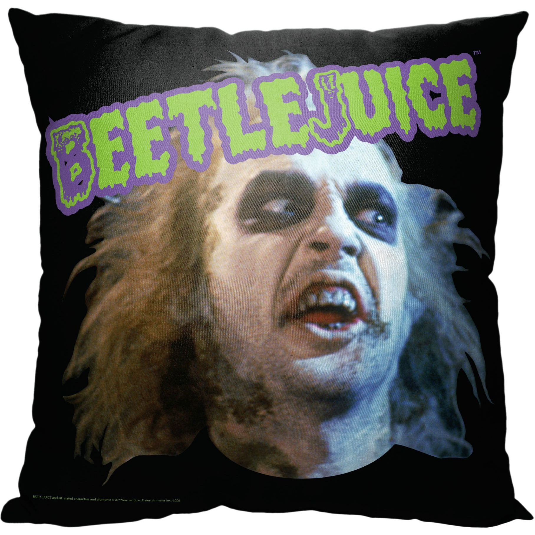 WB-Beetlejuice, World Tour Printed Throw Pillow, 18&quotx18"