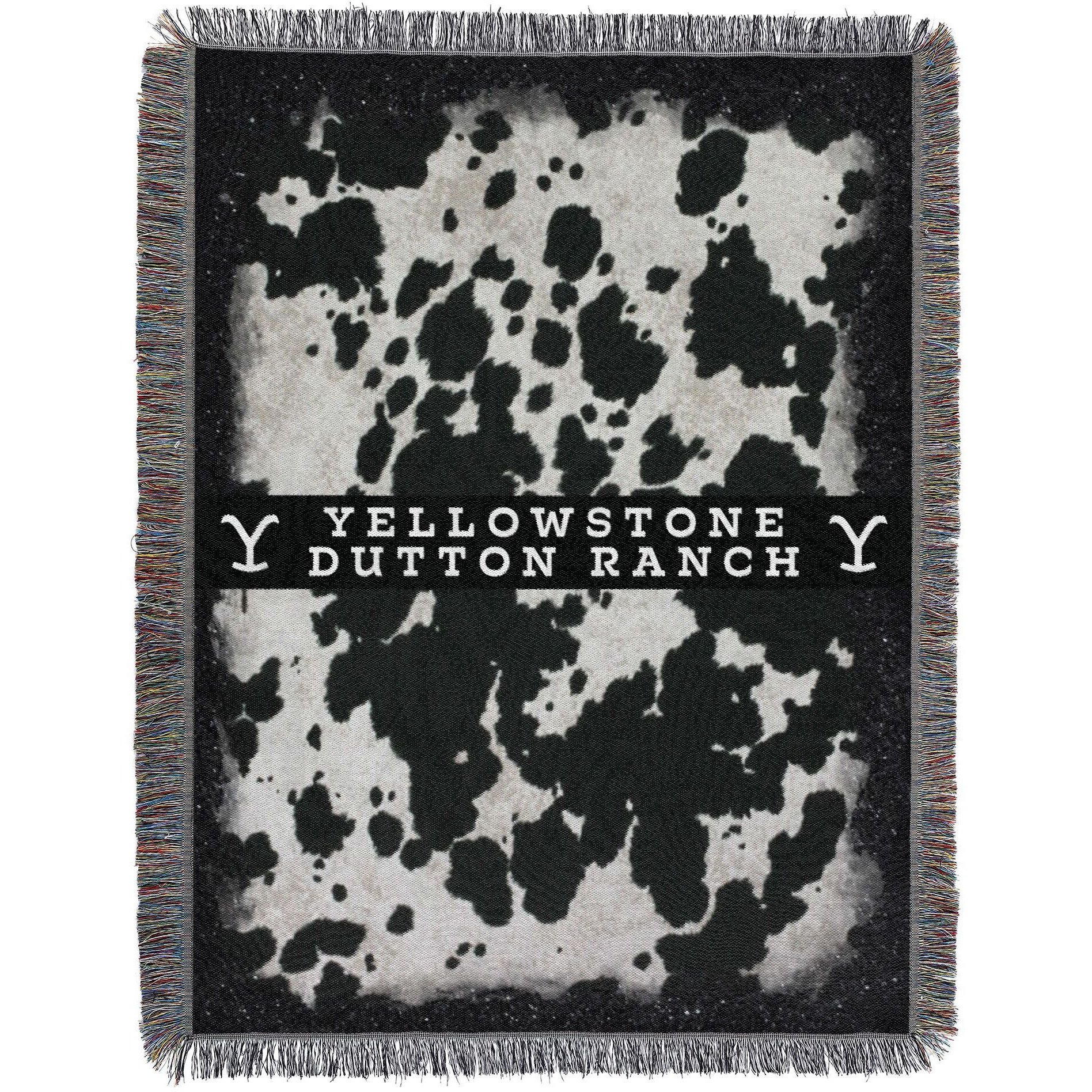 ENT 051 Yellowstone-cowhide Woven Tapestry Throws(D0102H21LDY)