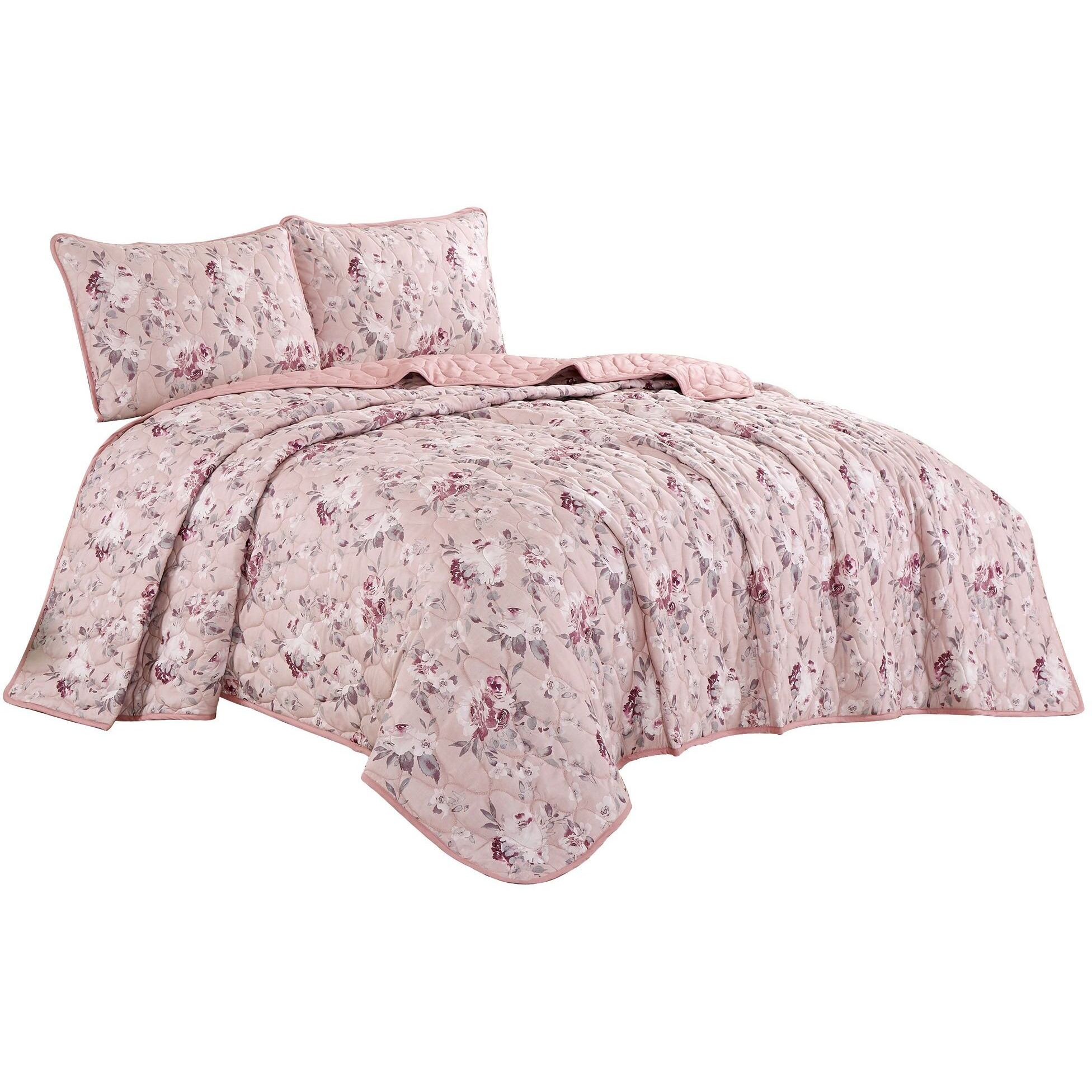Flora 3Pc BEDSPREAD SET(D0102H5HHB2)
