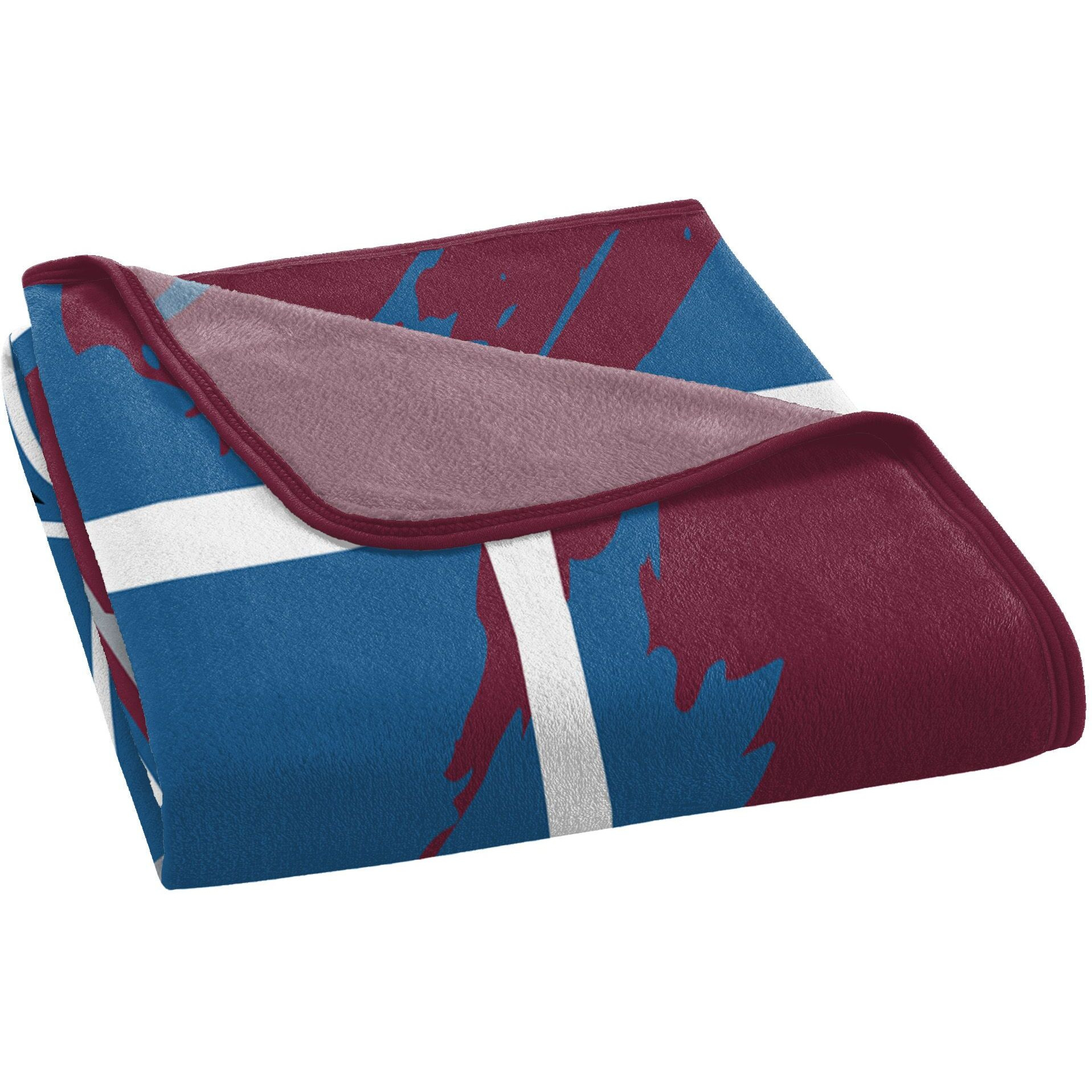 Avalanche OFFIcIAL NHL Run Micro Raschel Throw Blanket 46 x 60(D0102H94TIY)