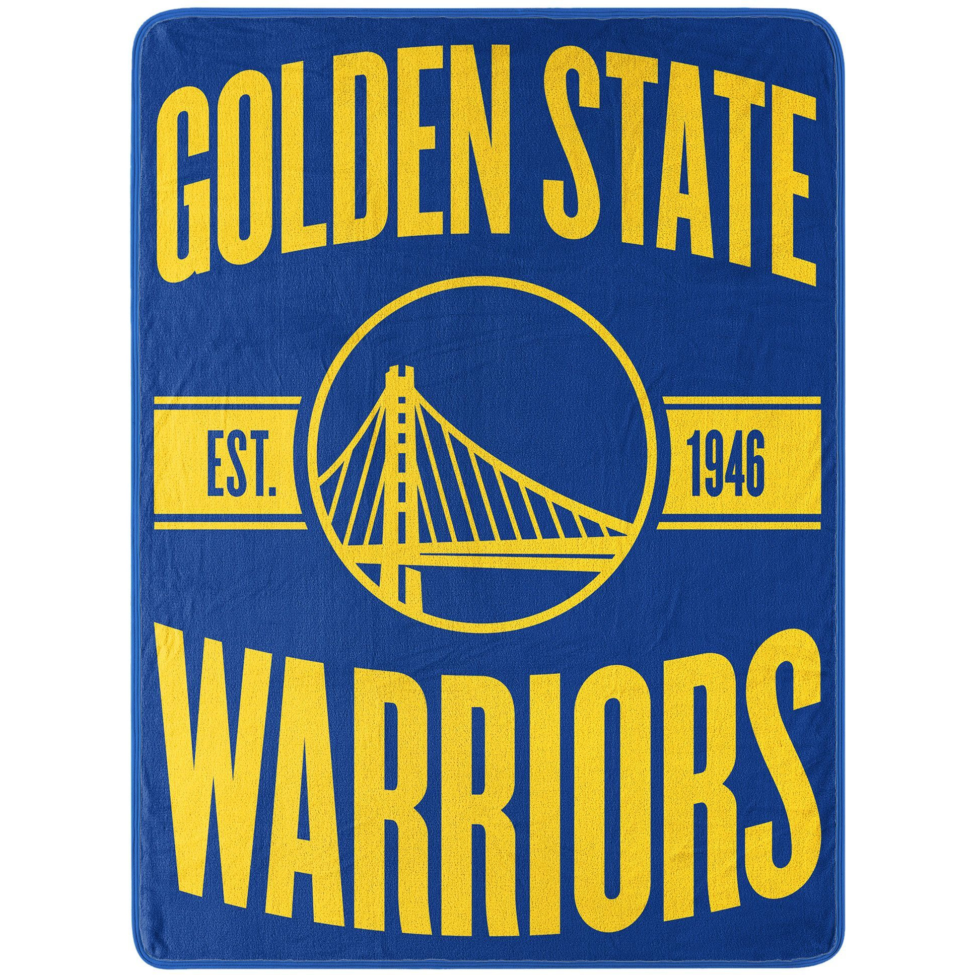 Warriors OFFIcIAL NBA clear Out Micro Raschel Throw Blanket 46 x 60(D0102H94Y4V)