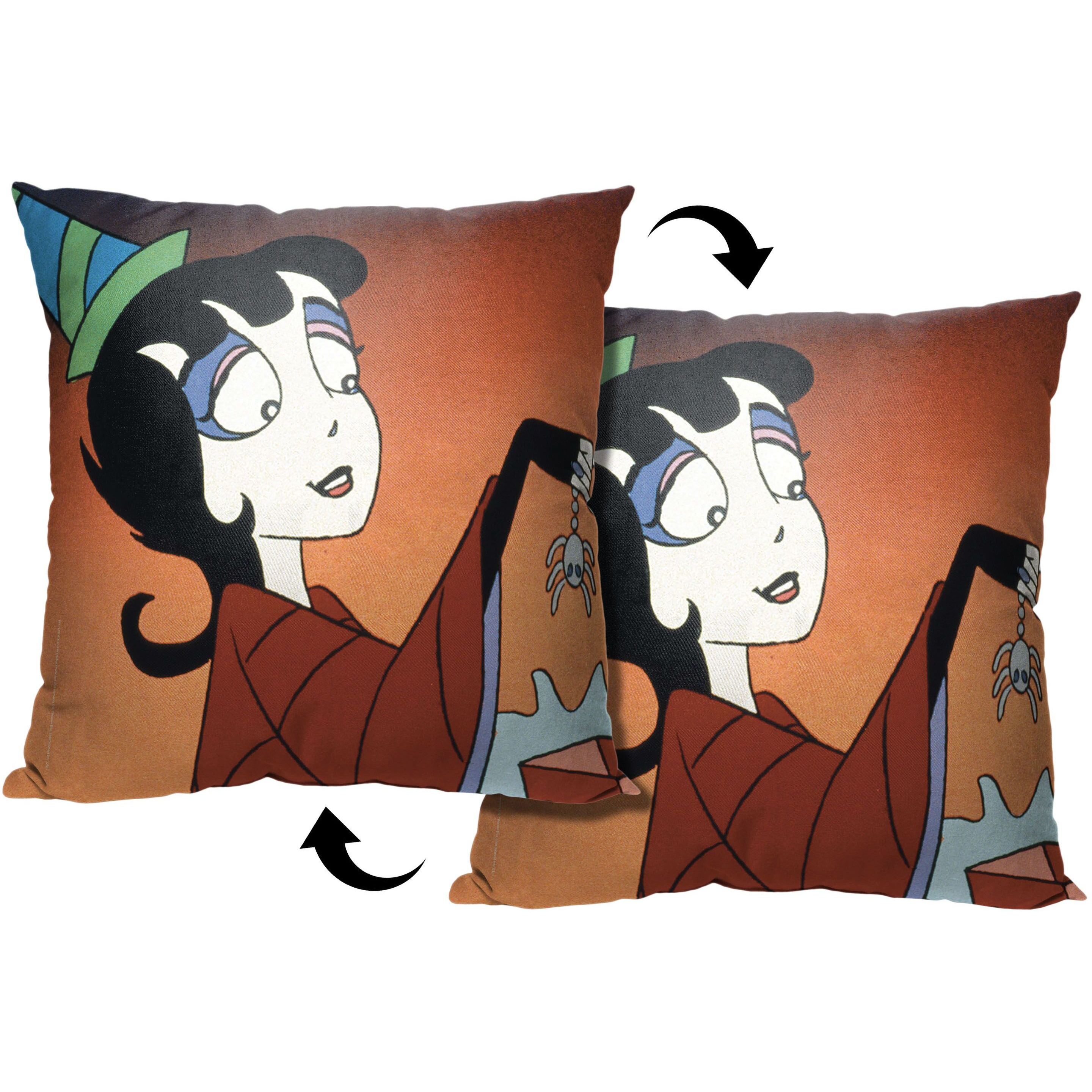 WB Beetlejuice Animated Creepy Lydia Printed Throw Pillow, 18&quotx18"