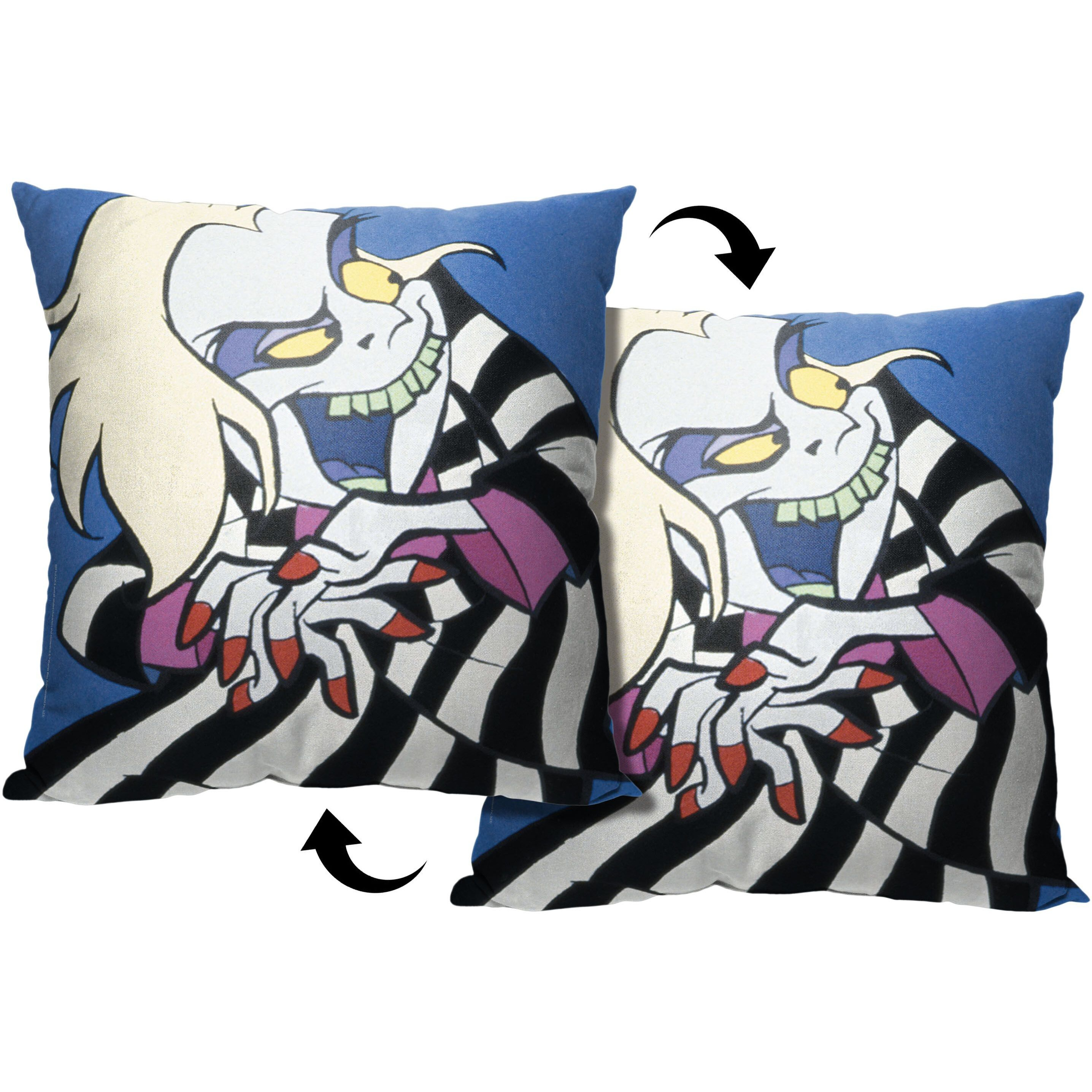 WB Beetlejuice Animated Scheming Beetle Printed Throw Pillow, 18&quotx18"