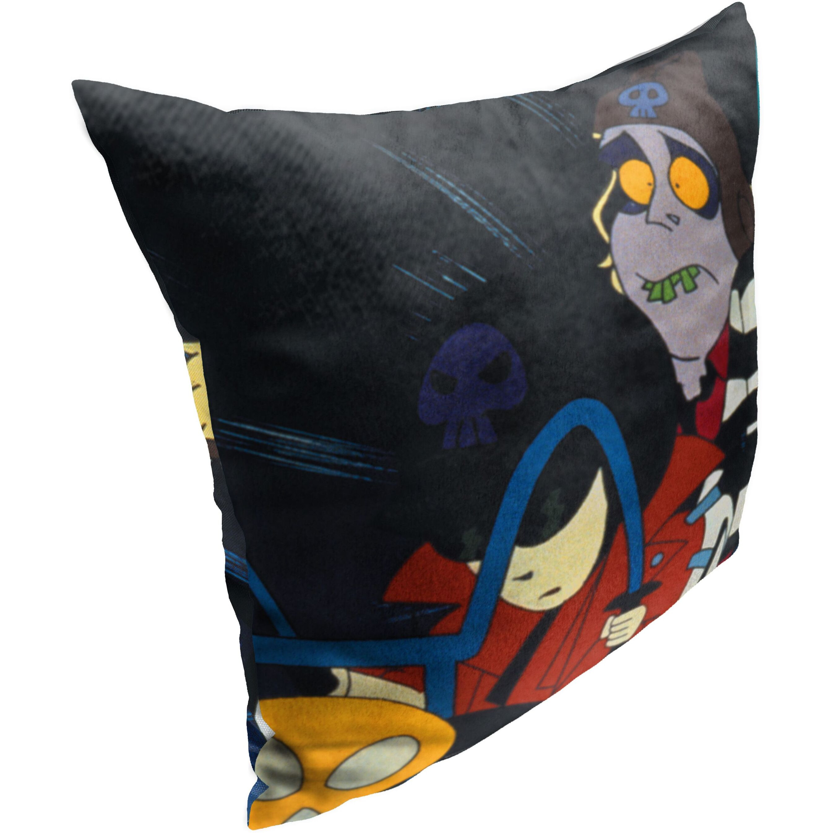 WB Beetlejuice Animated Ghost Rider Printed Throw Pillow, 18&quotx18"
