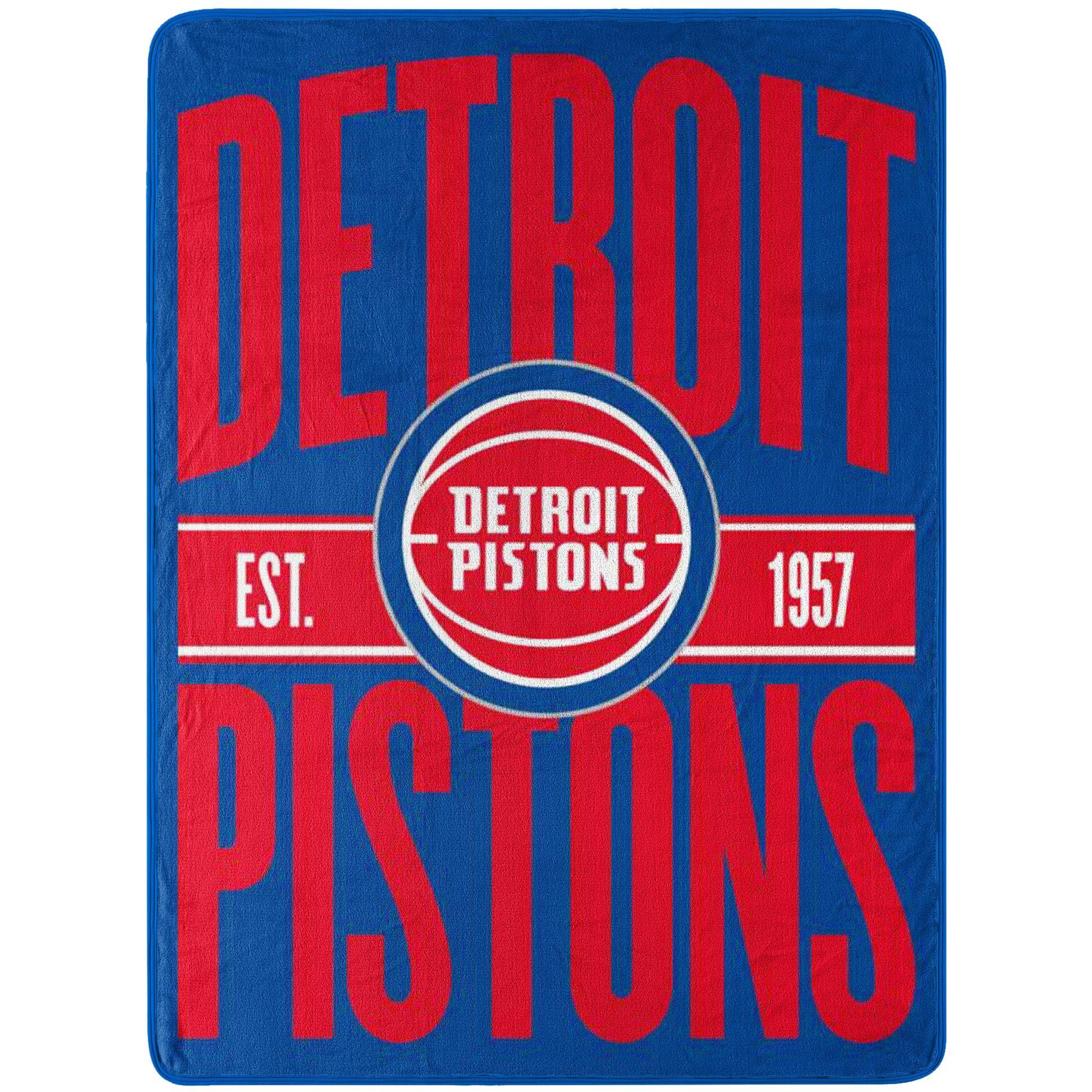 Pistons OFFIcIAL NBA clear Out Micro Raschel Throw Blanket 46 x 60(D0102H94YLA)