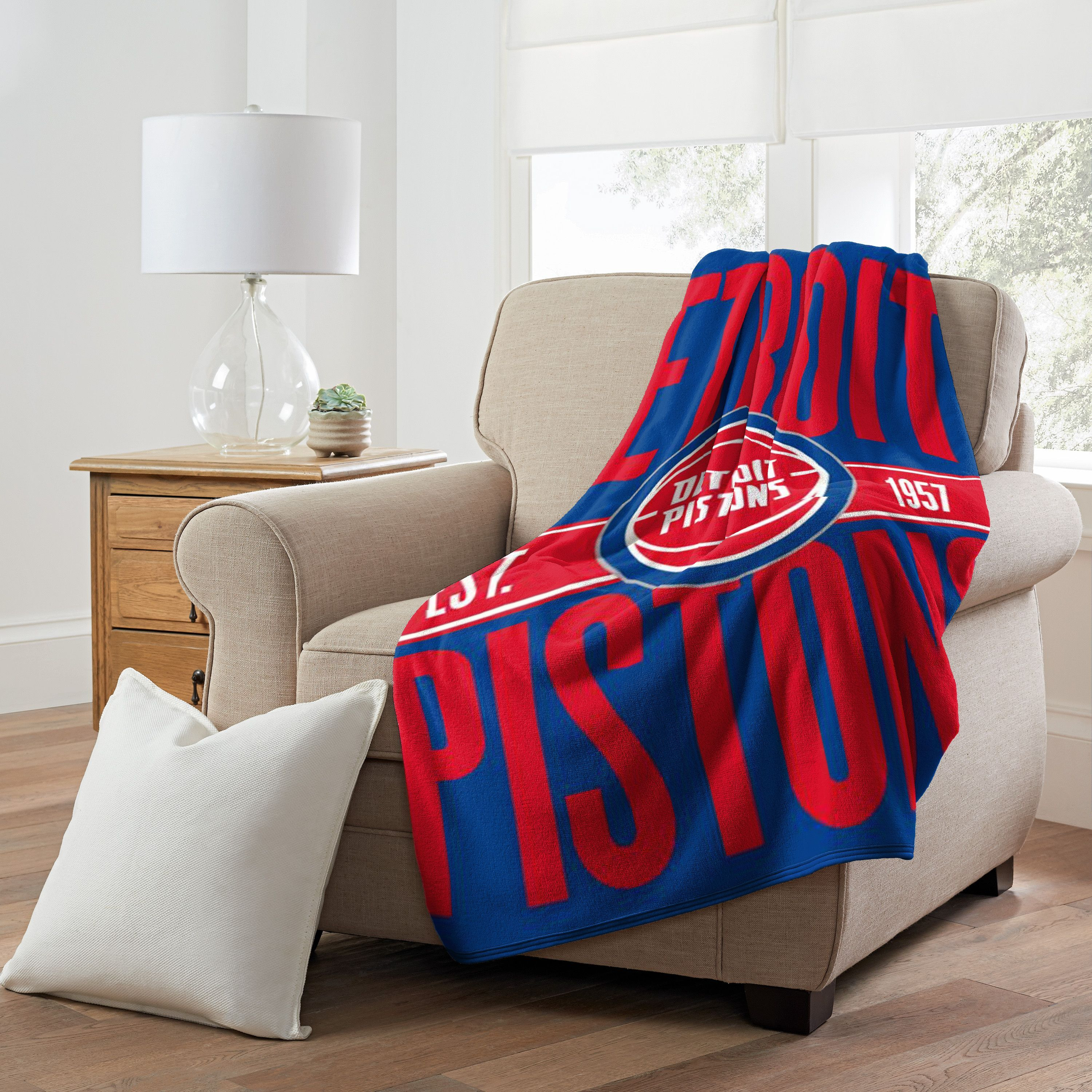 Pistons OFFIcIAL NBA clear Out Micro Raschel Throw Blanket 46 x 60(D0102H94YLA)