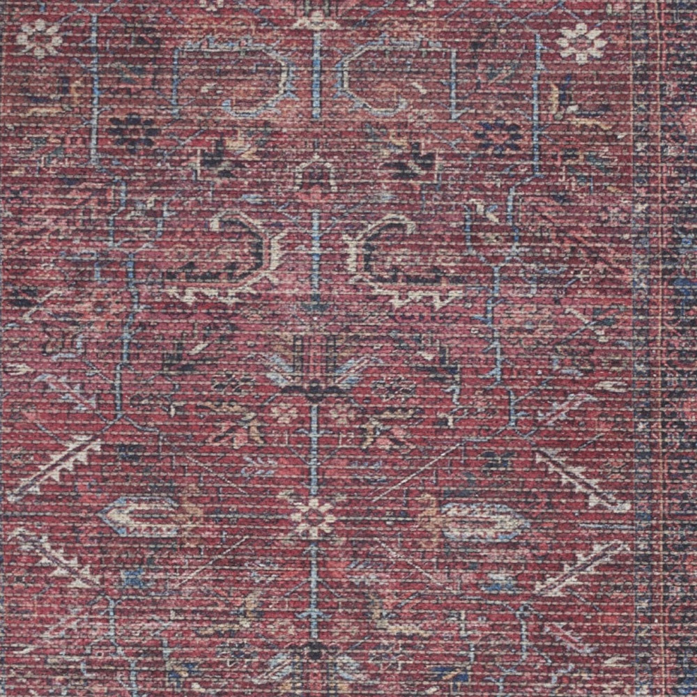 2 X 4 Brick Oriental Power Loom Distressed Washable Area Rug