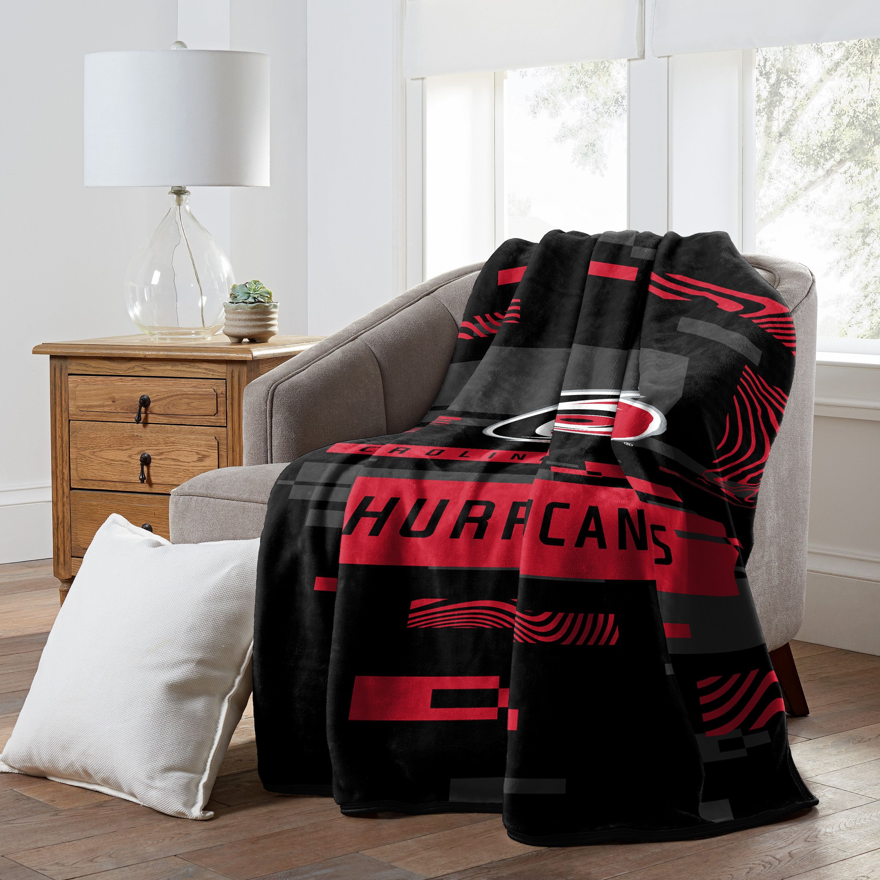 Hurricanes OFFIcIAL NHL Digitize Raschel Throw Blanket 60 x 80(D0102H94TFA)