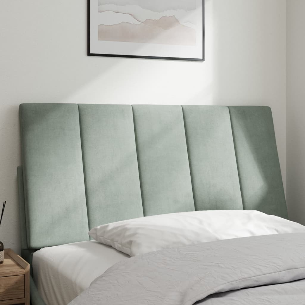 vidaXL Headboard Cushion Light Gray 39.4 Velvet