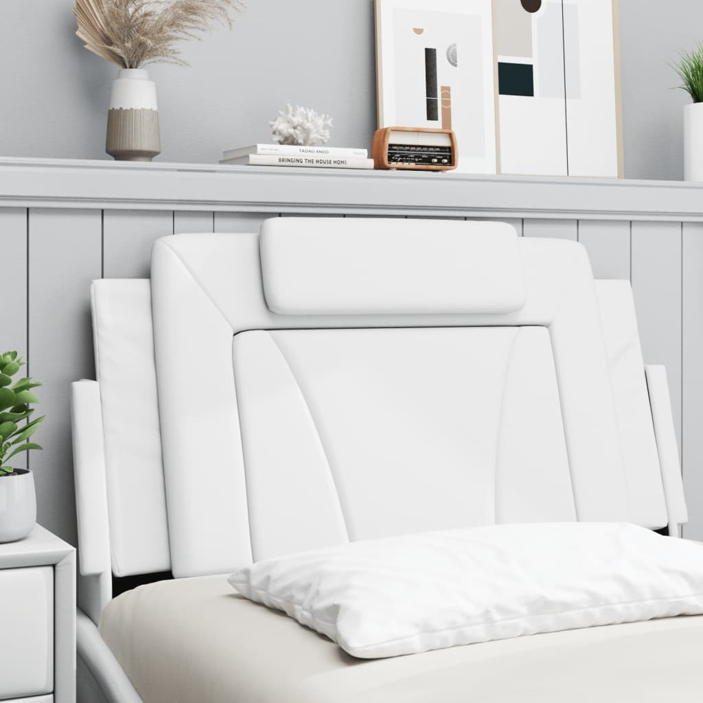 vidaXL Headboard Cushion White 39.4 Faux Leather