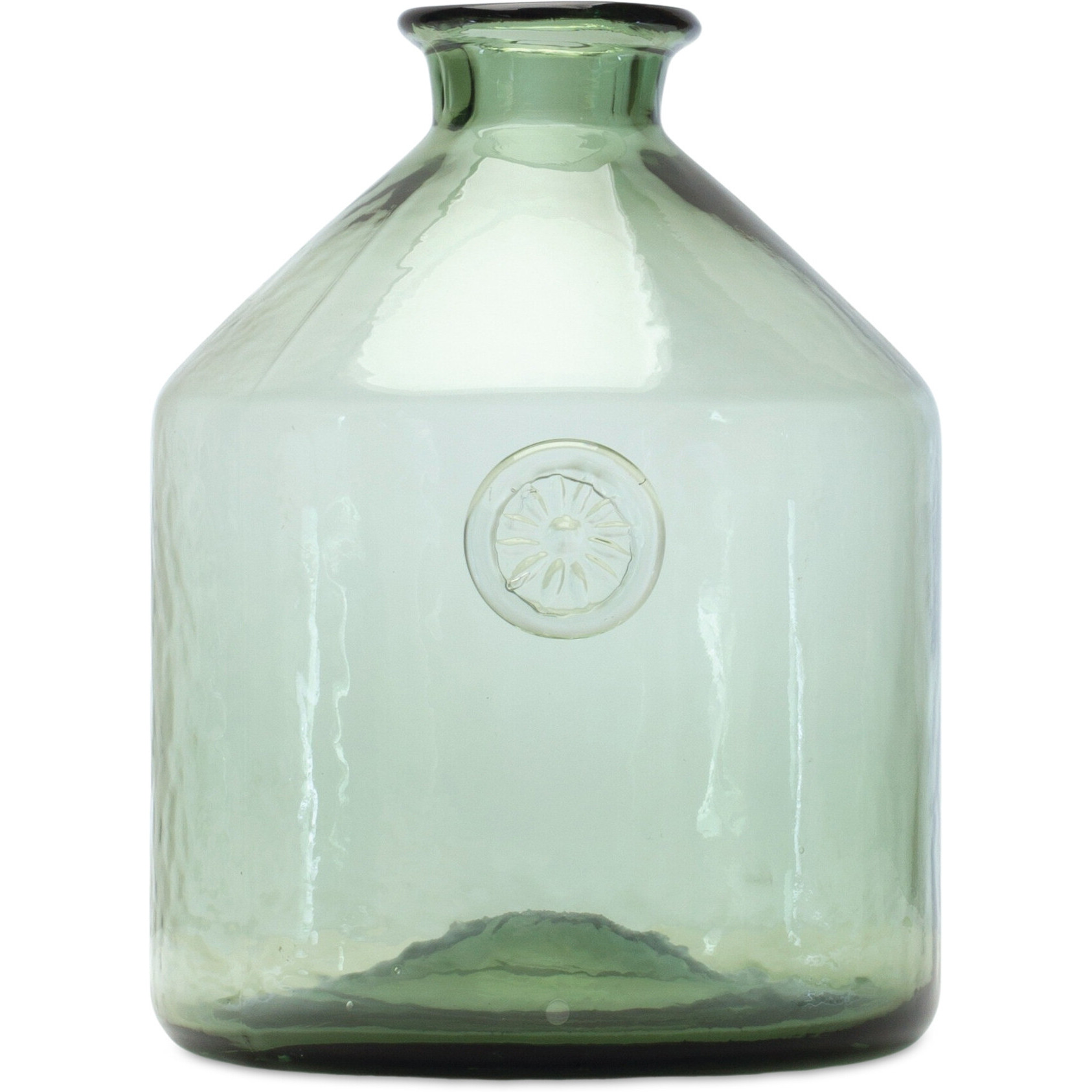 9 crystal glass green Round Table vase
