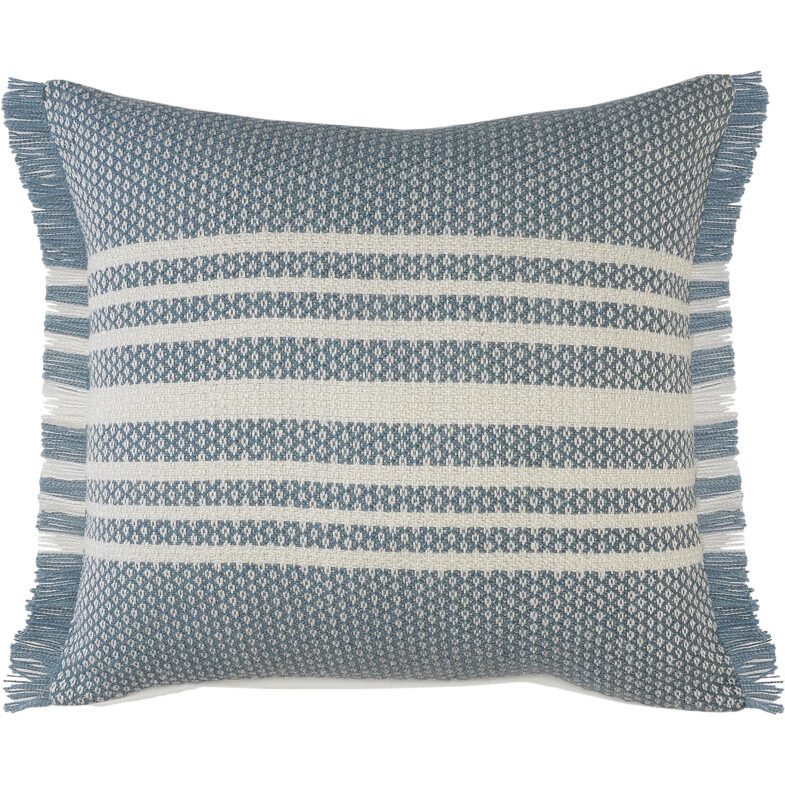 24 X 24 Blue Zippered coastal Indoor Outdoor Throw Pillow