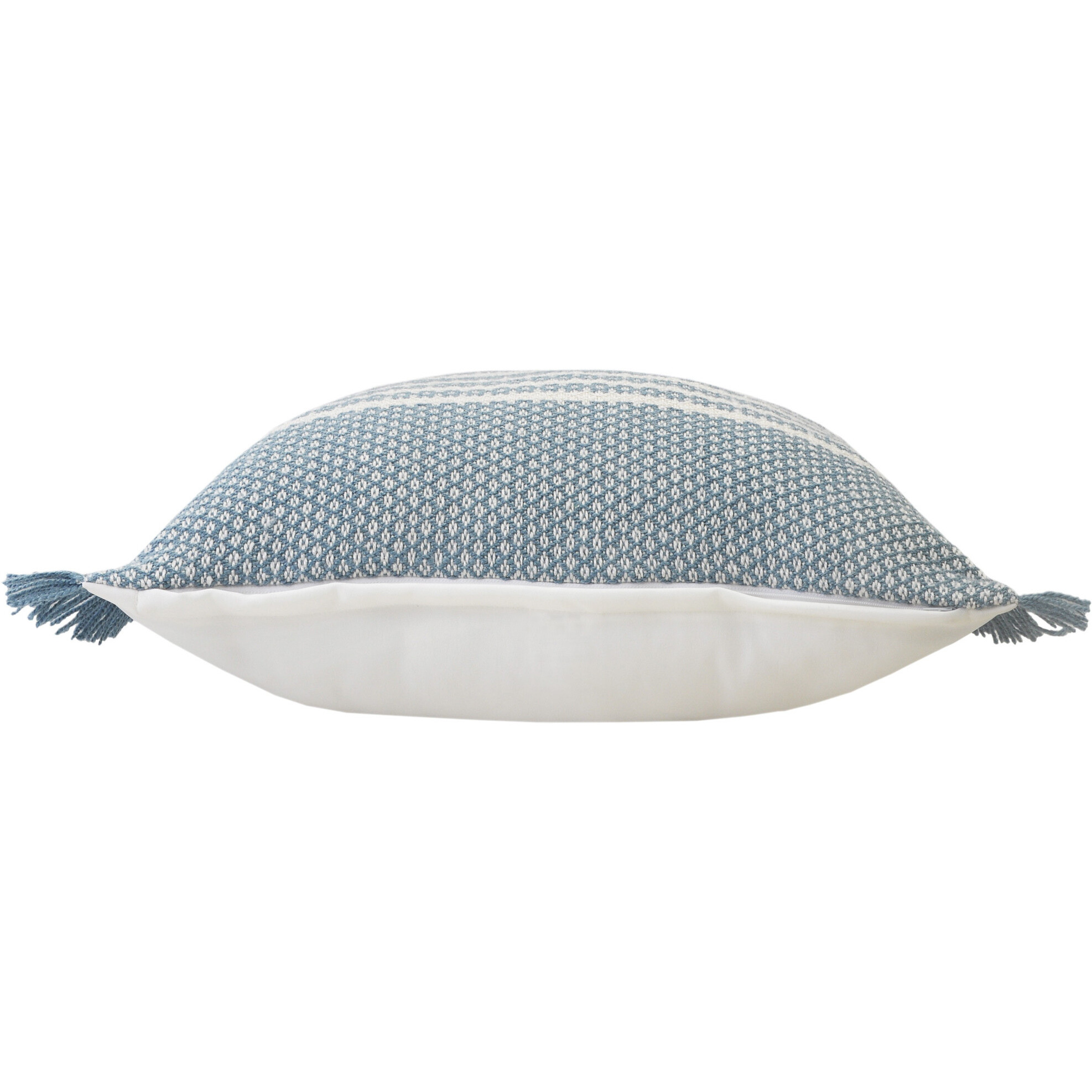 24 X 24 Blue Zippered coastal Indoor Outdoor Throw Pillow