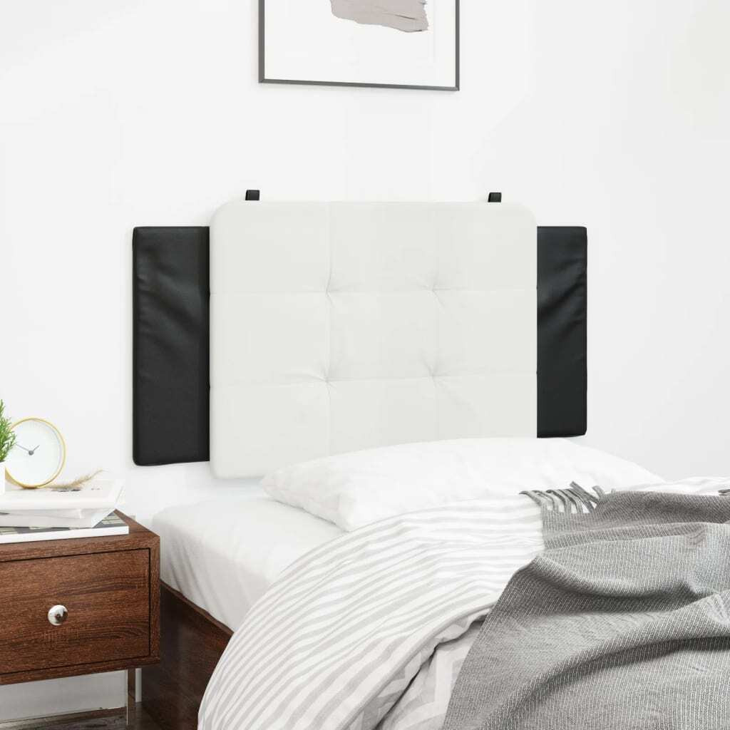 vidaXL Headboard Cushion Black and White 39.4 Faux Leather