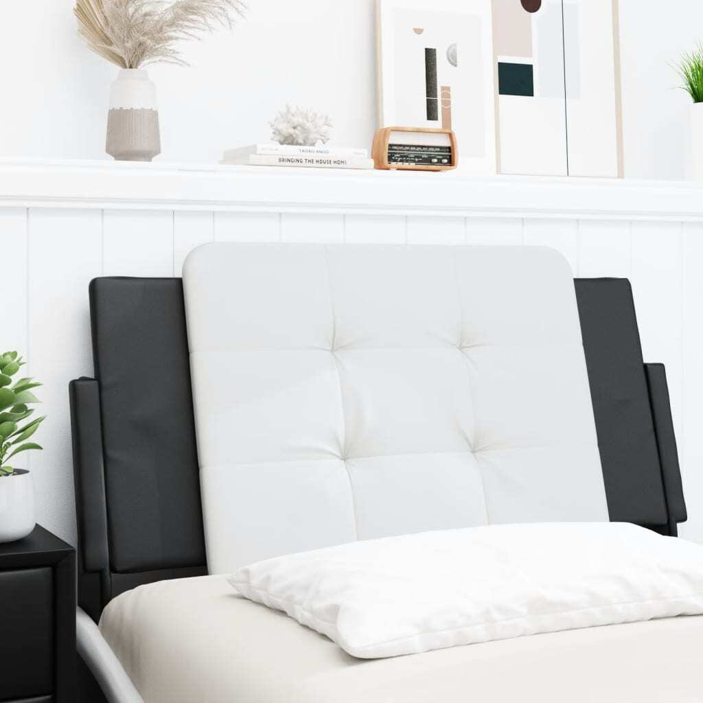 vidaXL Headboard Cushion Black and White 39.4 Faux Leather