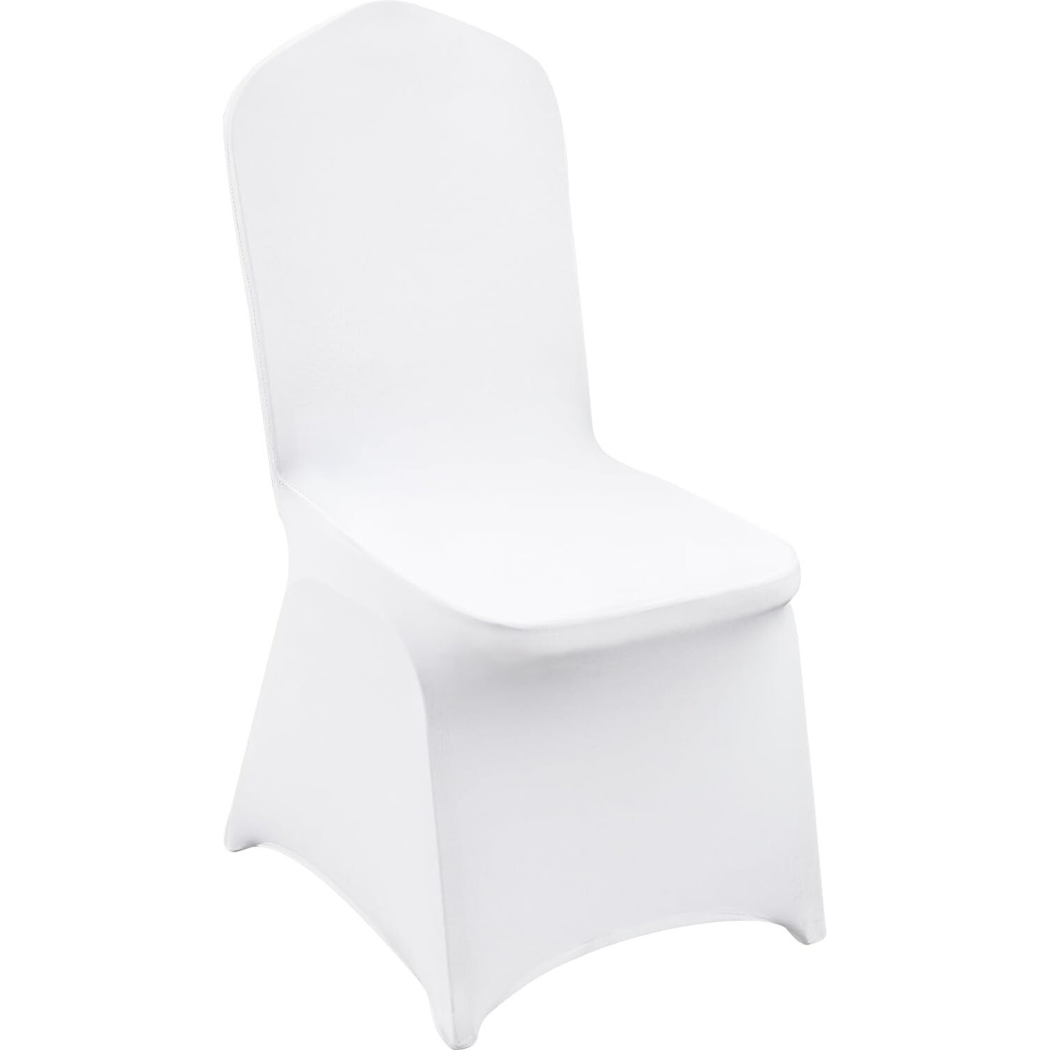 VEVOR Stretch Spandex Folding Chair Covers, Universal Fitted Chair Cover, Removable Washable Protective Slipcovers, for Wedding, Holiday, Banquet, Party, Celebration, Dining (30PCS White)