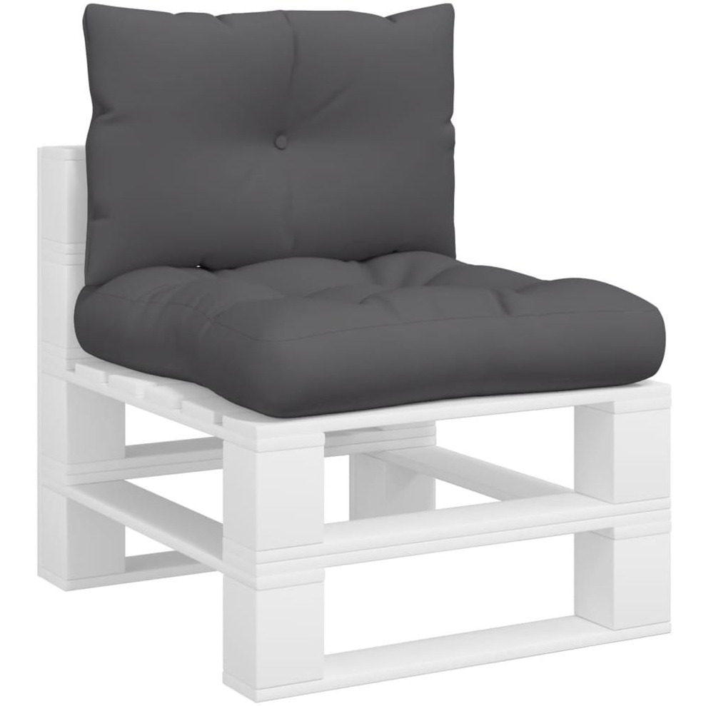 vidaXL Pallet Cushions 2 pcs Anthracite Fabric
