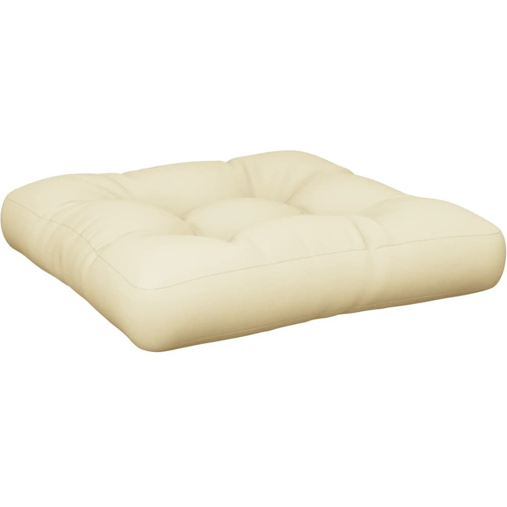 vidaXL Pallet Cushion Cream 19.7&quotx19.7&quotx4.7" Fabric