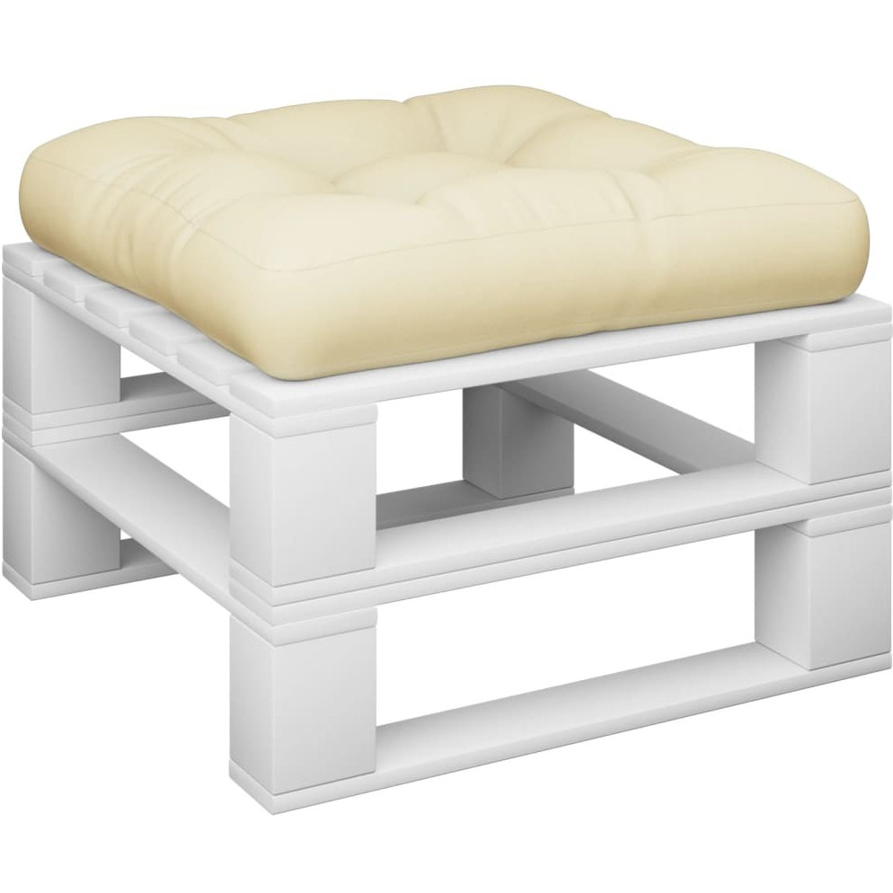 vidaXL Pallet Cushion Cream 19.7&quotx19.7&quotx4.7" Fabric