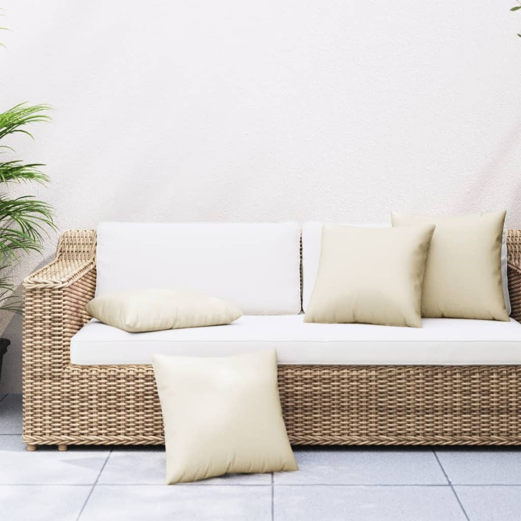 vidaXL Sofa Cushions 4 pcs Cream 15.7&quotx15.7" Fabric