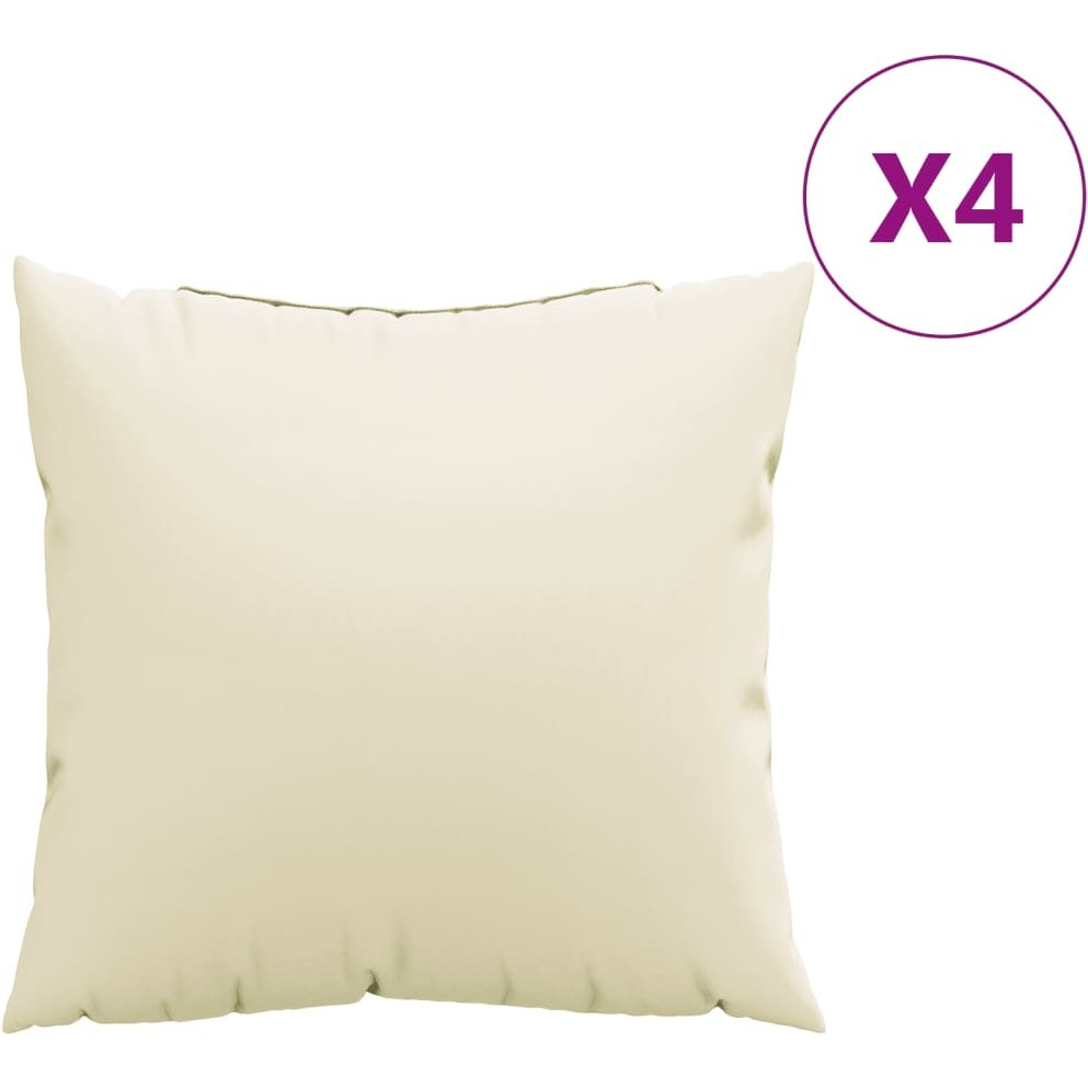vidaXL Sofa Cushions 4 pcs Cream 15.7&quotx15.7" Fabric