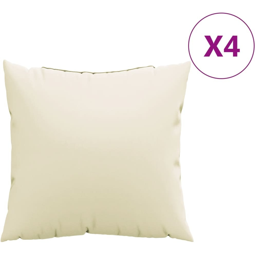 vidaXL Sofa Cushions 4 pcs Cream 19.7&quotx19.7" Fabric