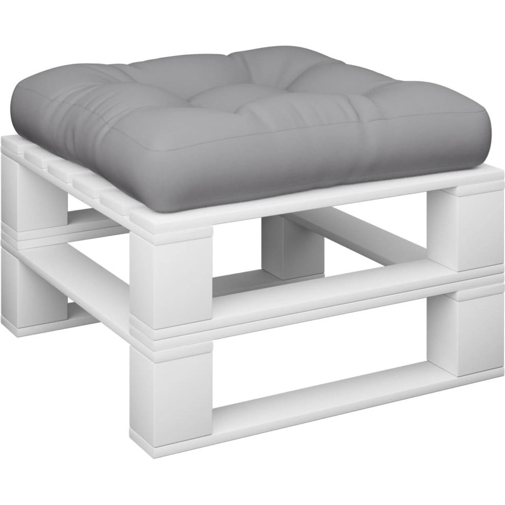 vidaXL Pallet Cushion Gray 19.7&quotx19.7&quotx4.7" Fabric