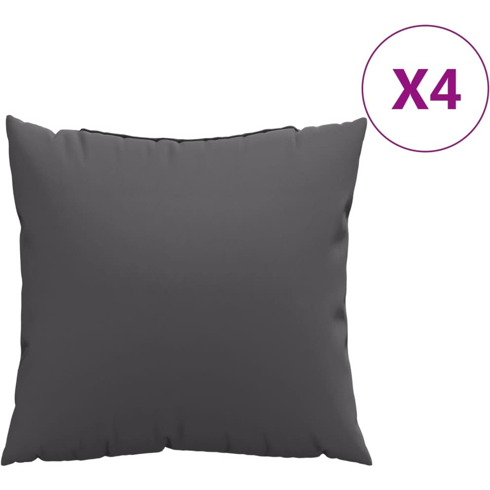 vidaXL Sofa Cushions 4 pcs Anthracite 15.7&quotx15.7" Fabric